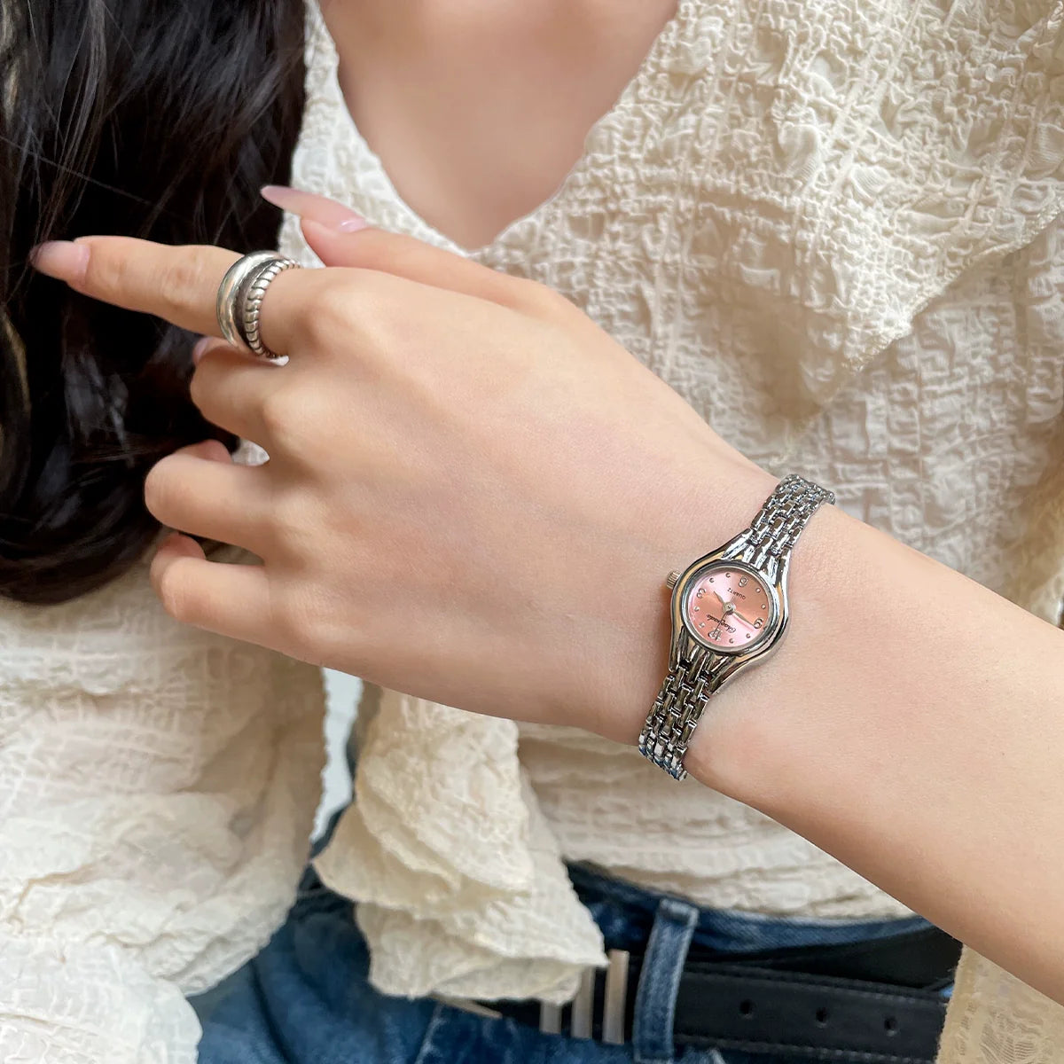 Maisey Mini Steel Watch - Girly Pink