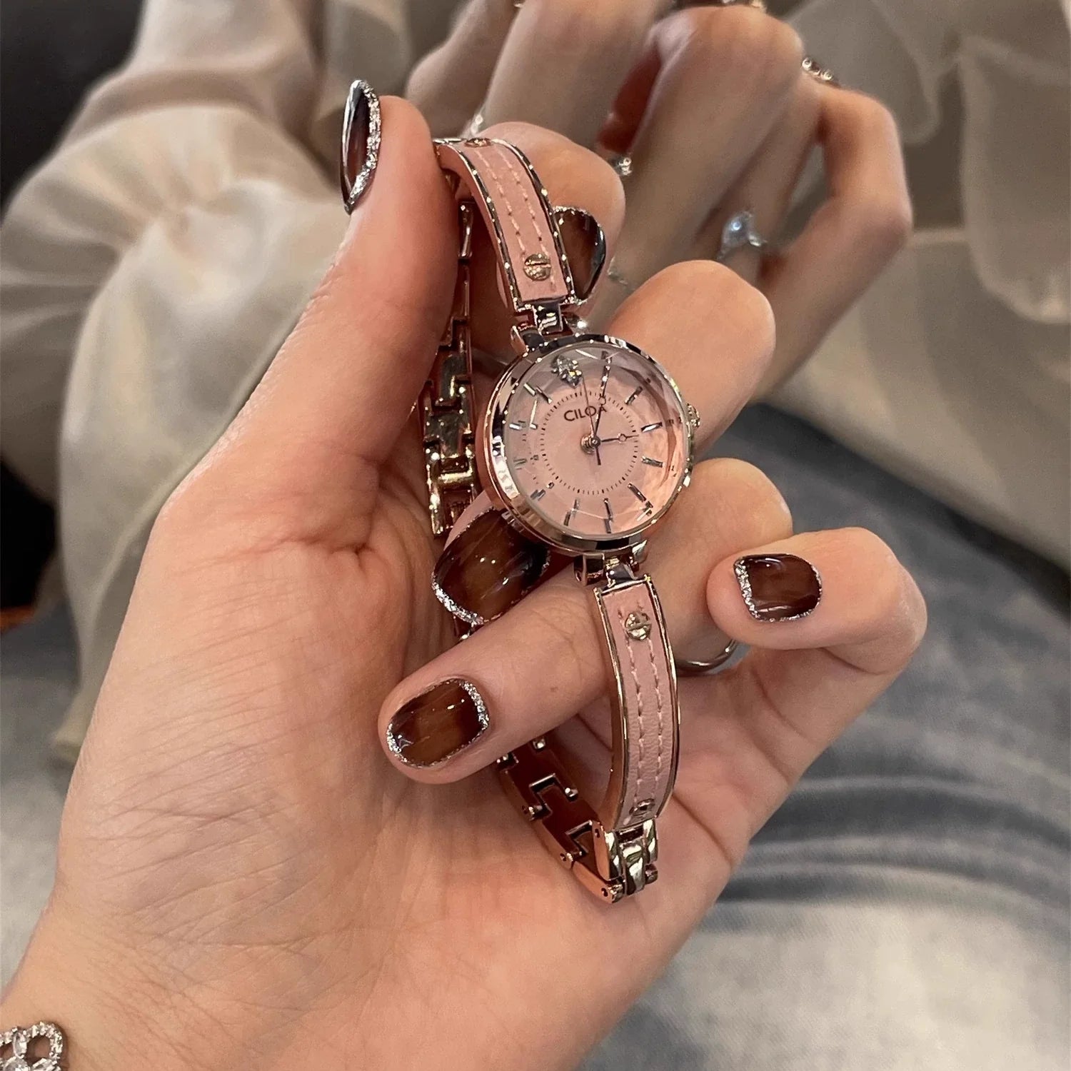 Yusra Refined Quartz Watch - Pink