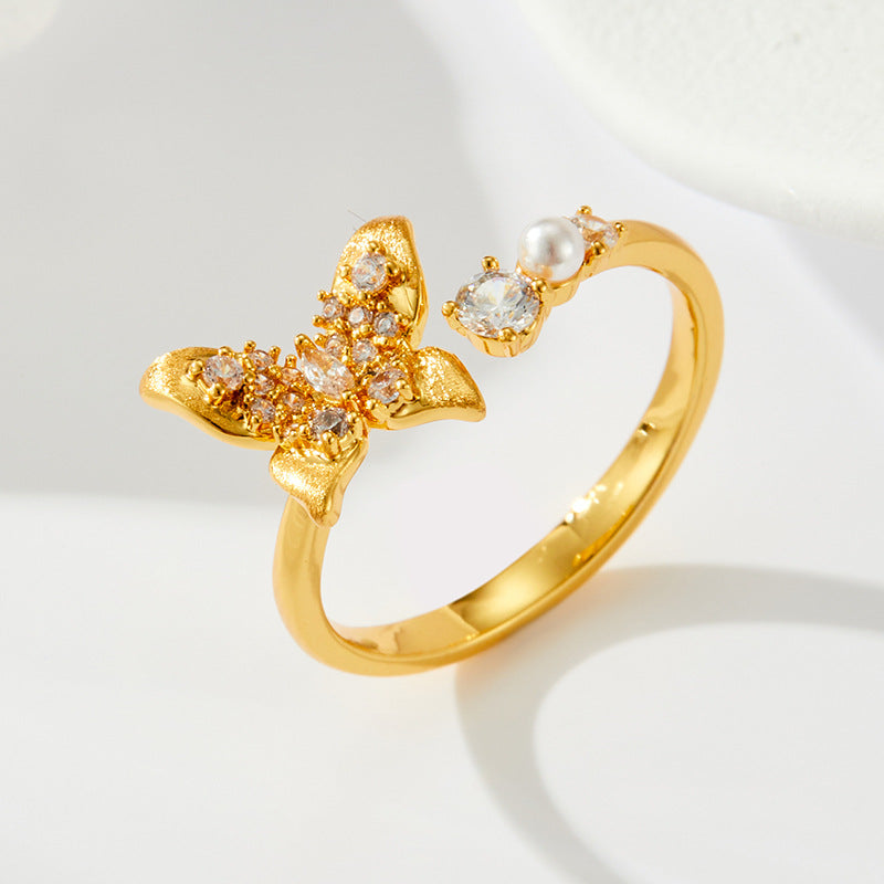Arizona Delicate Butterfly Ring - Gold-toned [QT06GDQF]
