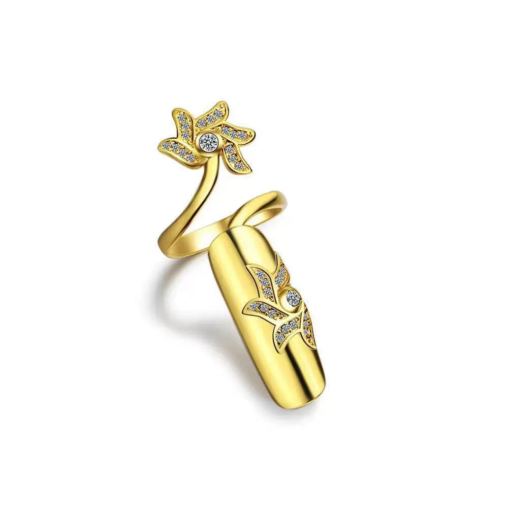Kristi Geometric Nail Rings - KC Gold X3401