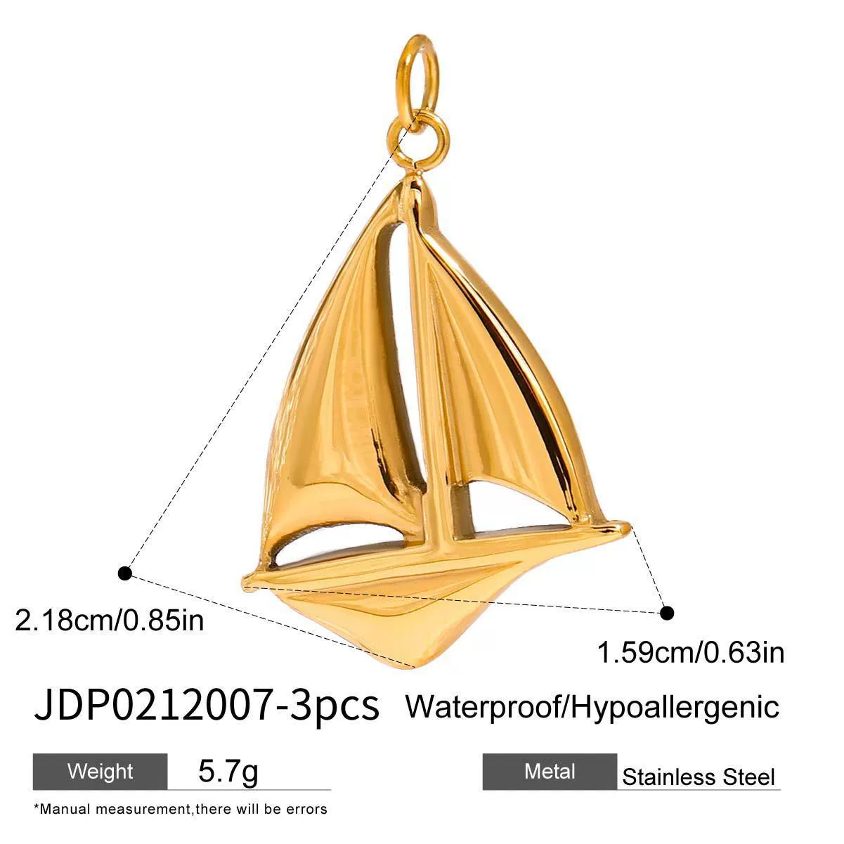 Kaylea Titanium Charm Pendants - JDP0212007-3pcs [0D3D12AX]
