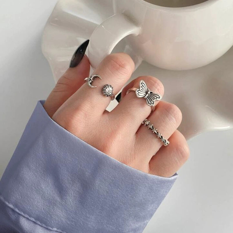 Avery Dainty Celestial Ring Set [II1ZX62E]