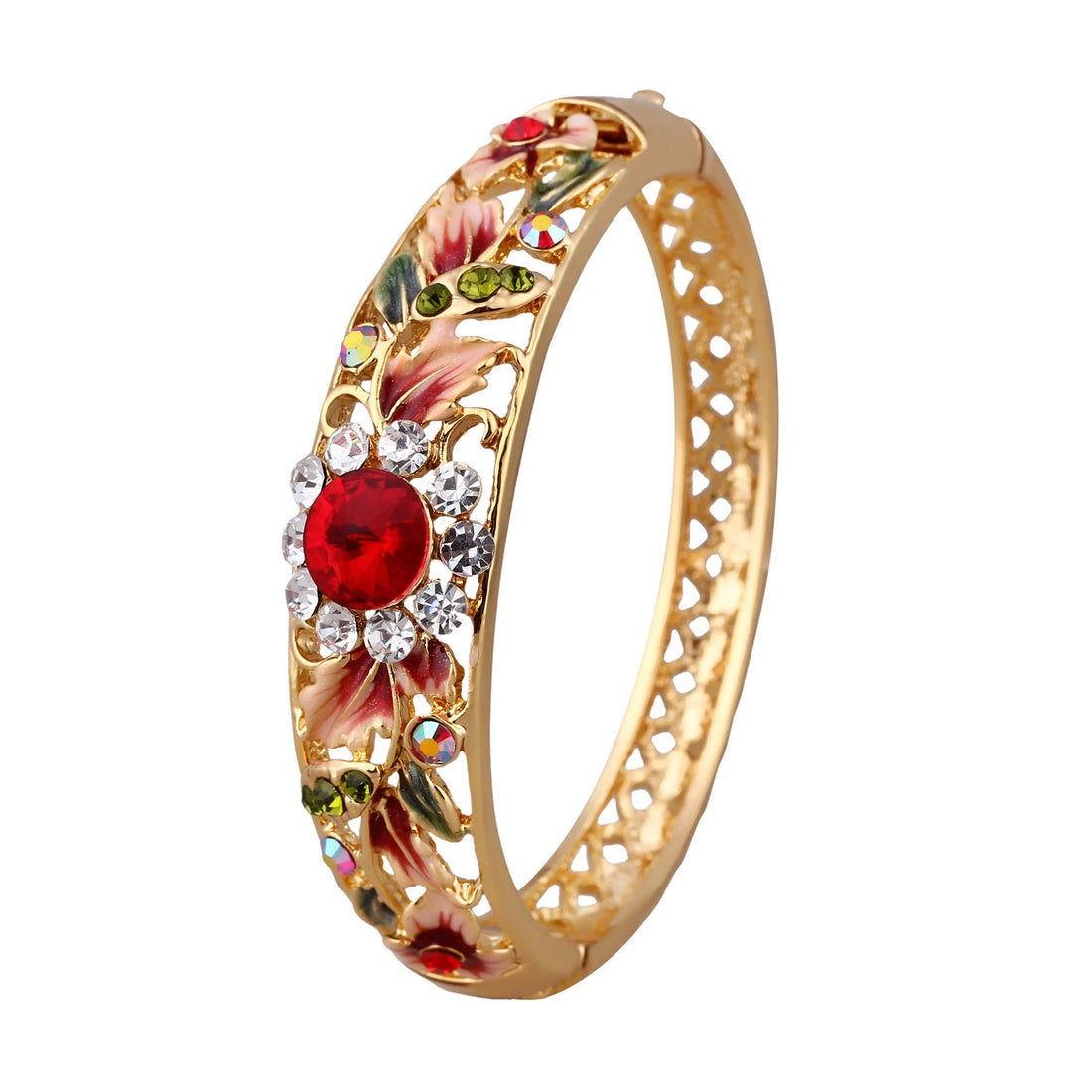 Brylee CloisonnŽ Floral Bracelet - Blue