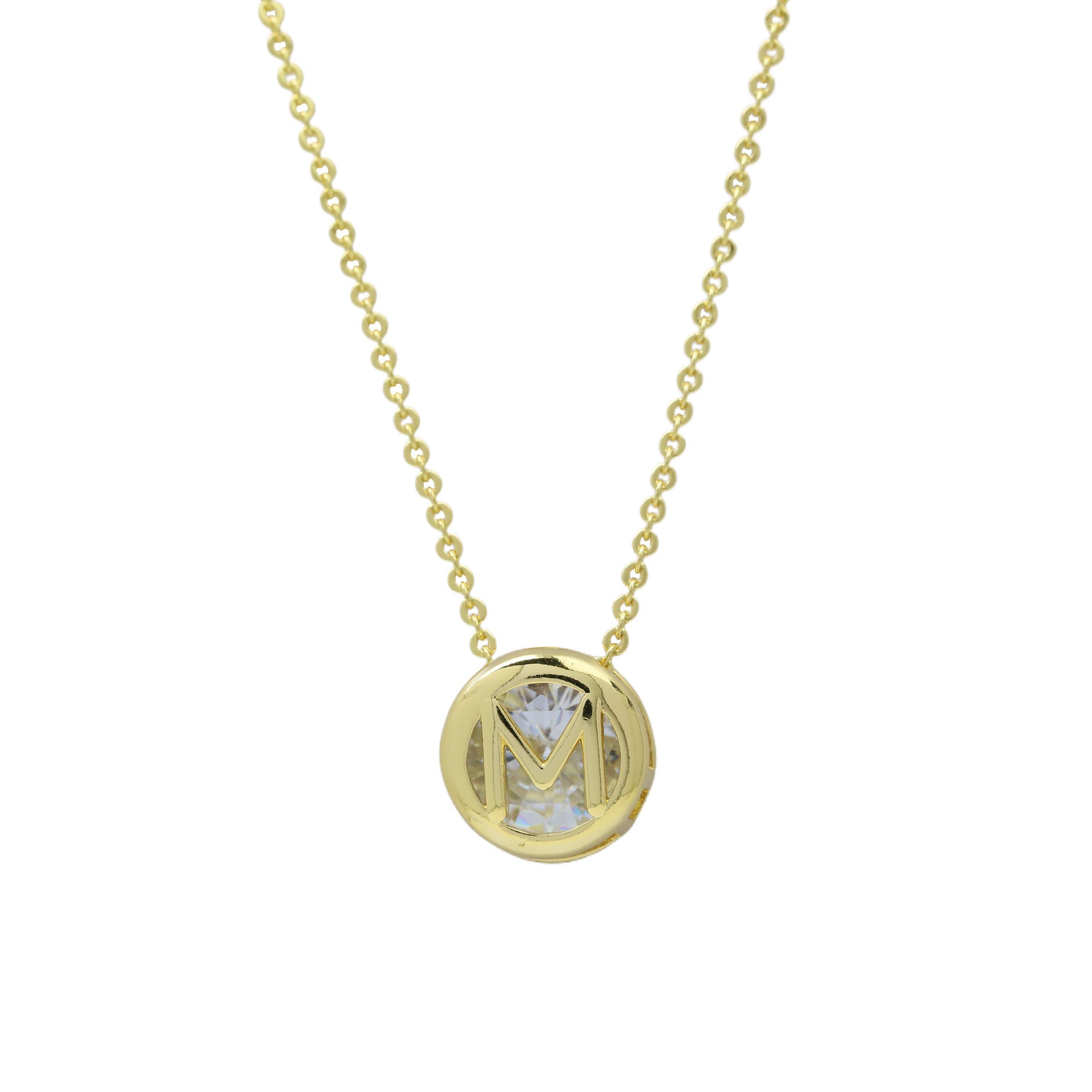 Gia Initial Pendant Necklace - M [BLUC95FO]