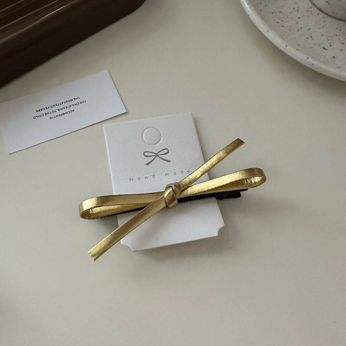 Nicolina Dainty Bow Hairpin - Gold Single [019SBGPU]