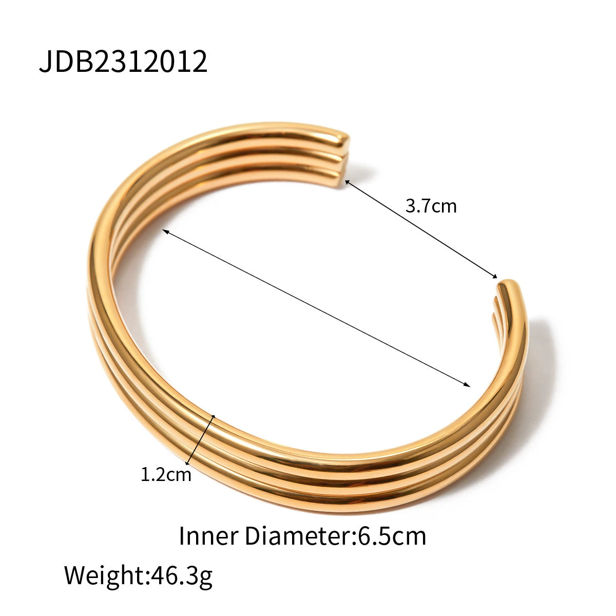 Demetria Golden Open Bracelet - JDB2312012 [EQ7C8UGF]