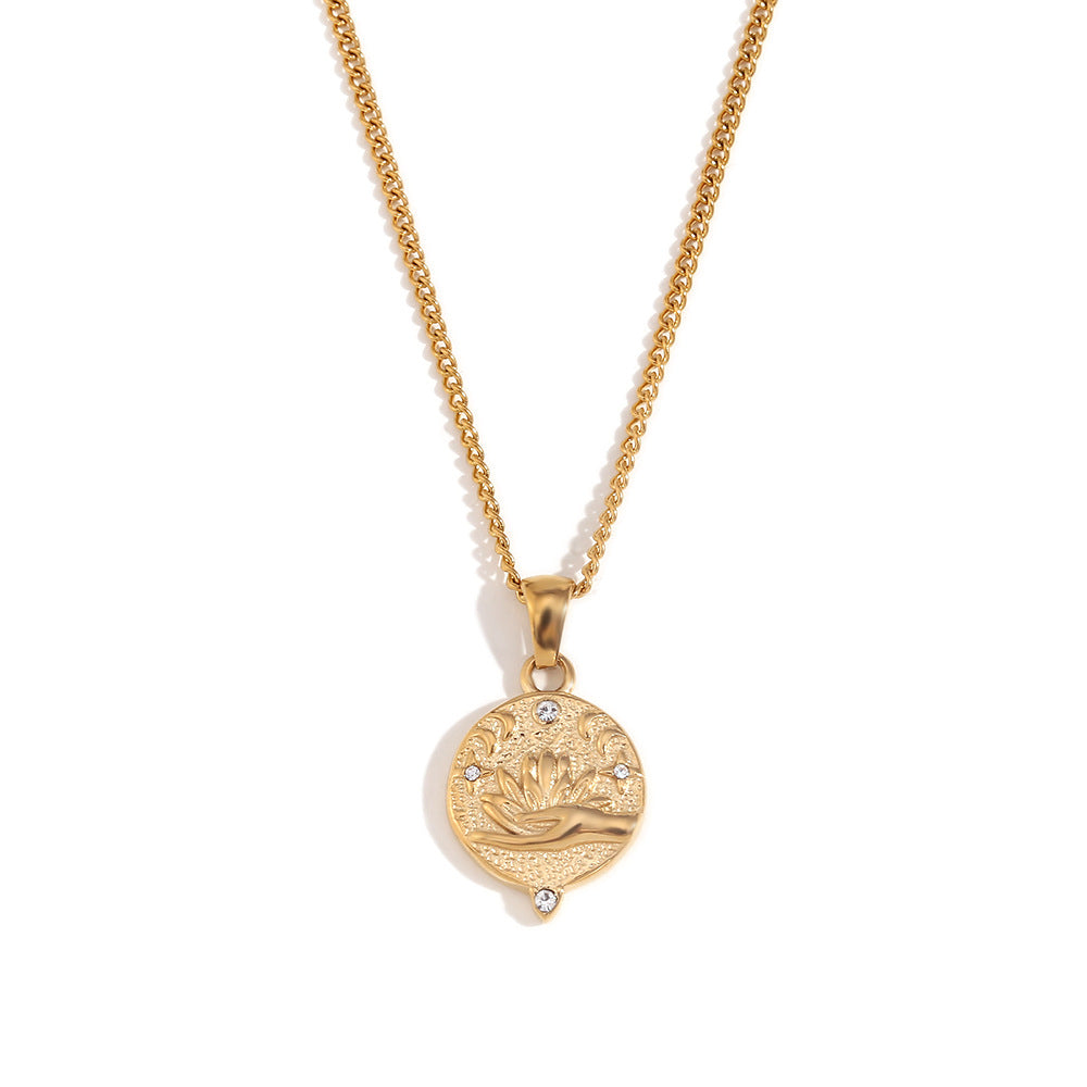 Semira Tarot Charm Necklace - Gold - Flower [FI34G002]