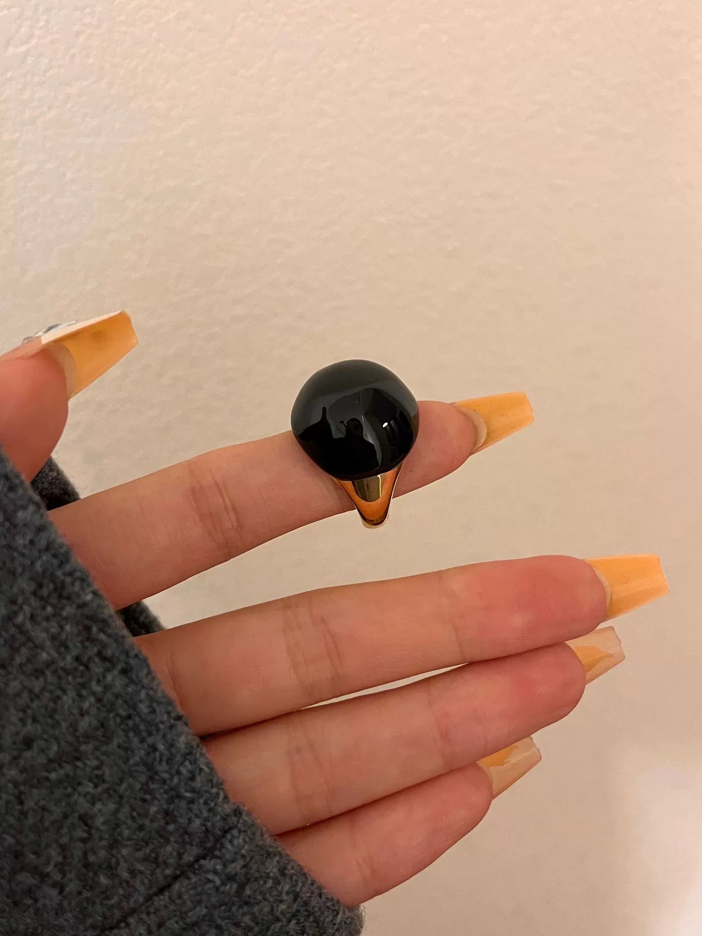 Nicolle Maillard Droplet Ring - Black [A3IZQDMV]