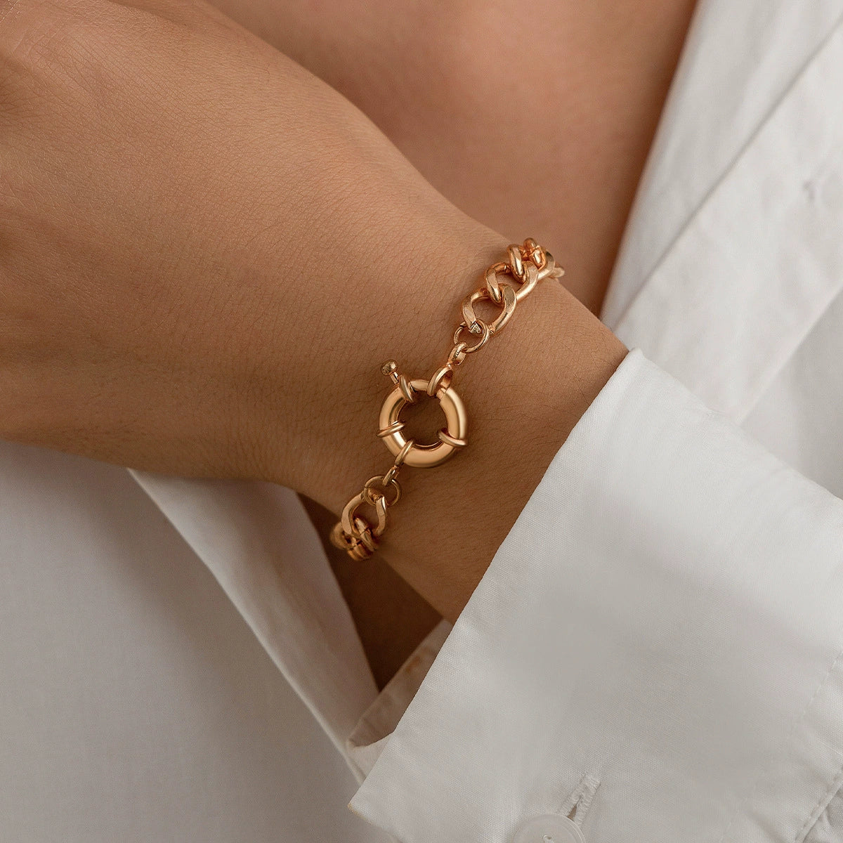 Madyson Geometric Chain Jewelry - Gold Bracelet Style 06 [9DRX69PJ]
