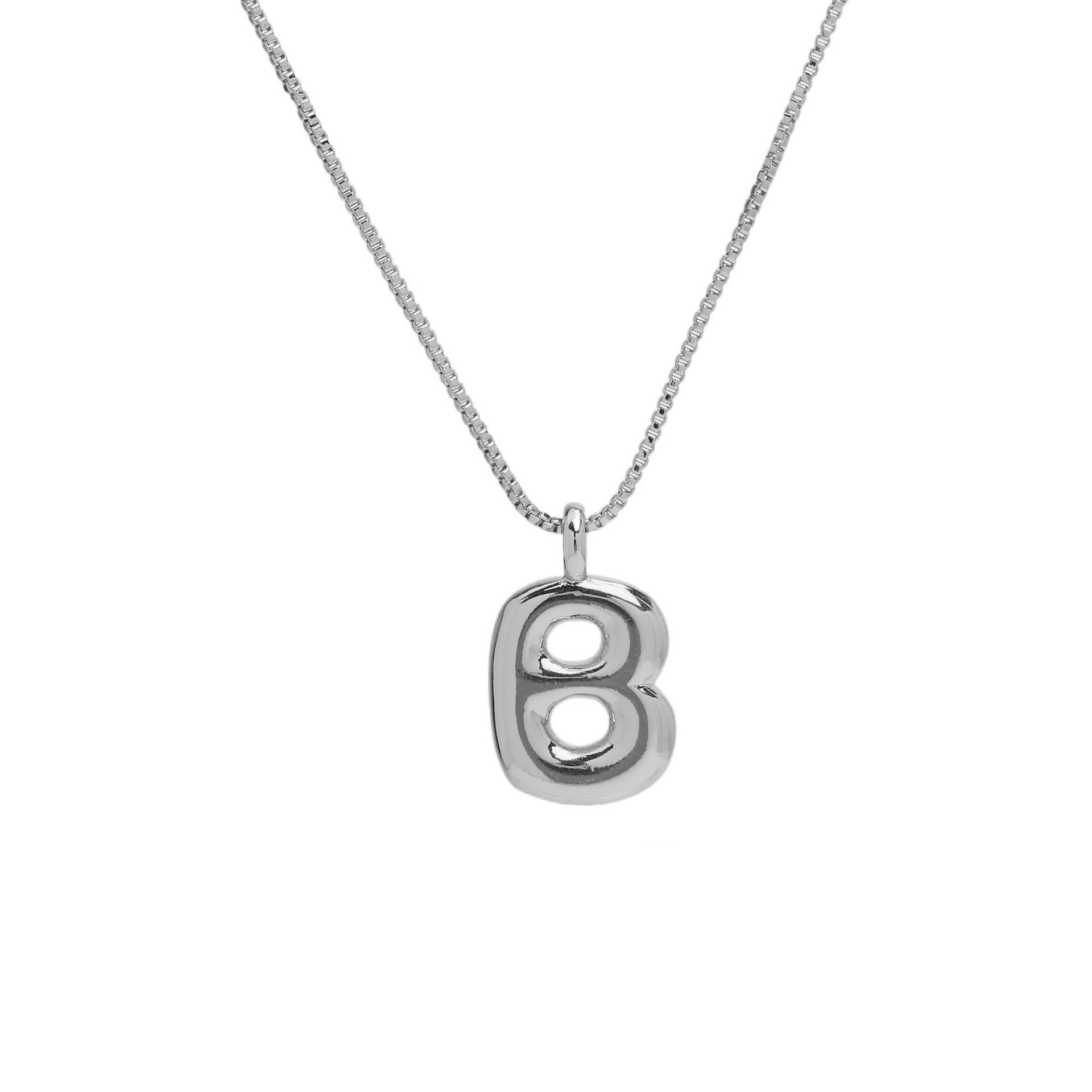Jesenia Bubble Initial Necklace - Letter B [1E8XLCZ1]