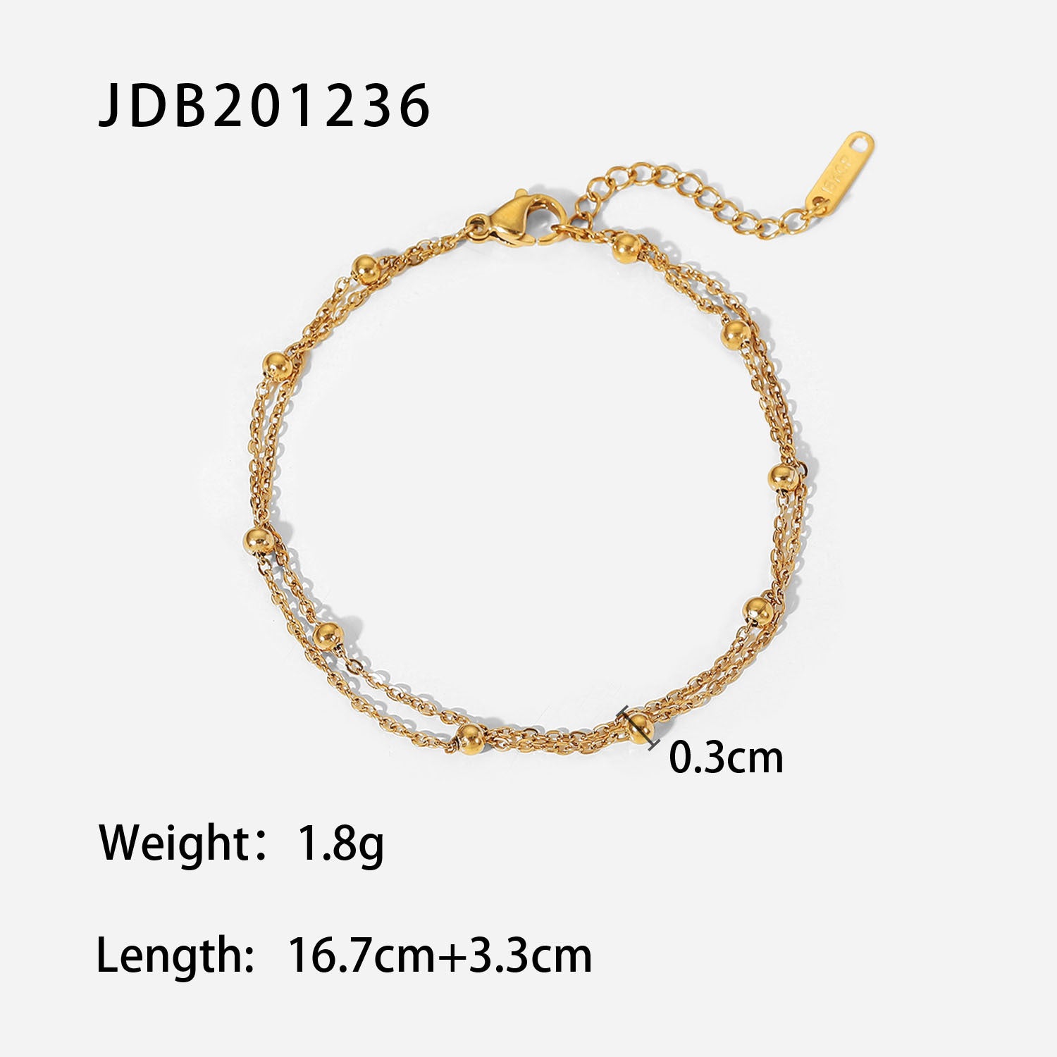 Eleonore Gold Emerald Bracelet - JDB201236 [AR3QOD6J]