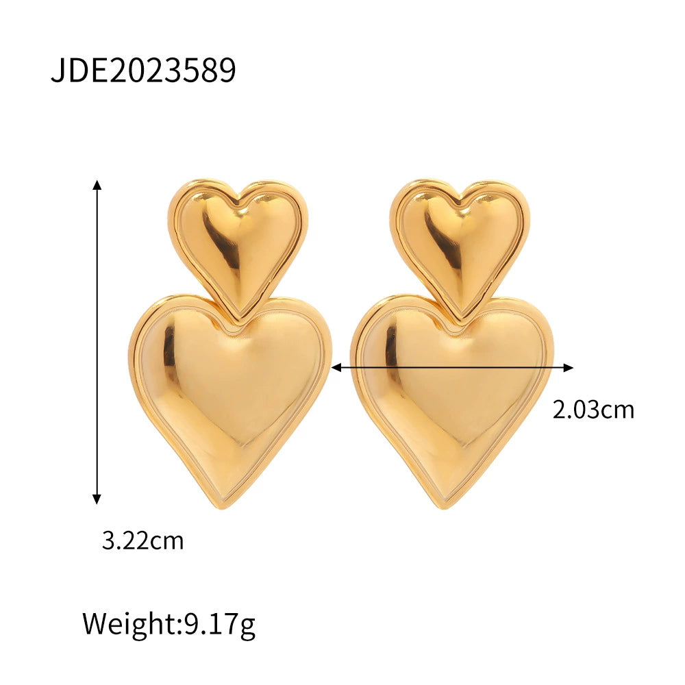 Priscila Sculptural Gold Earrings - JDE2023589 [4DHPJLBG]