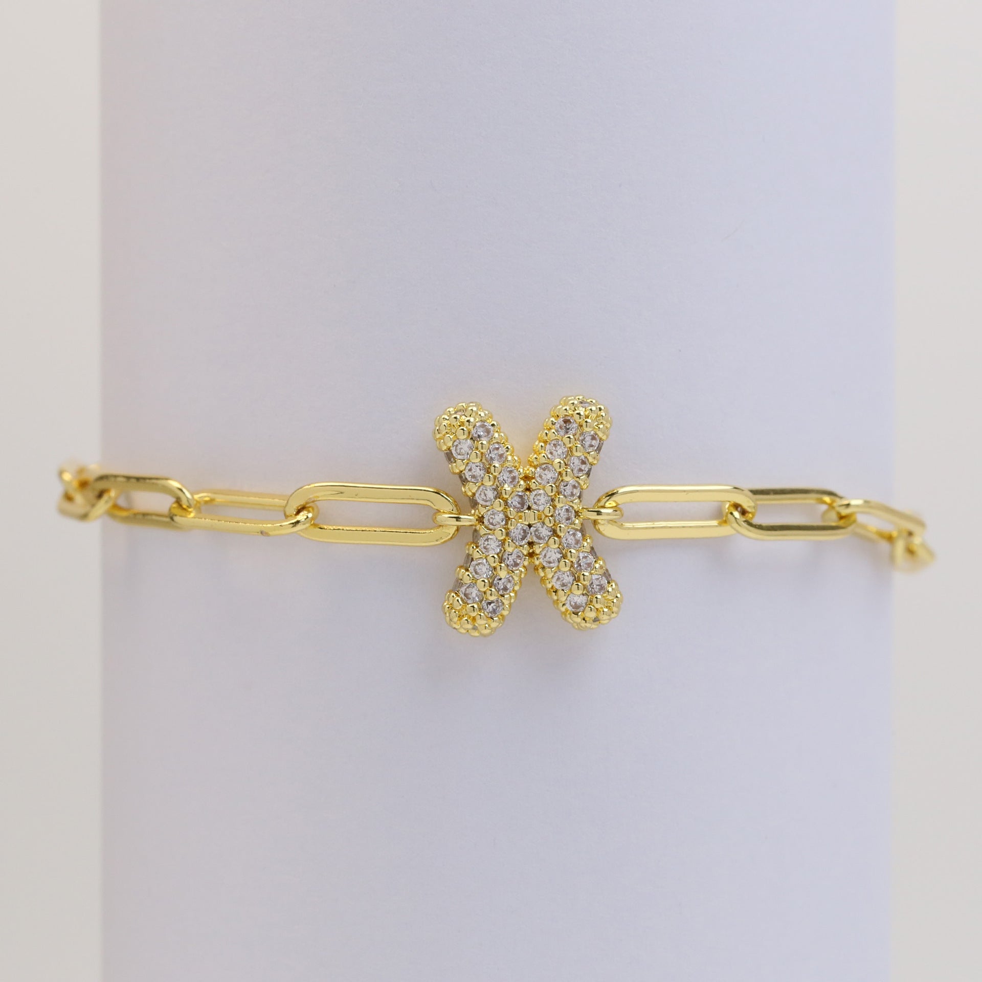 Willow Bubble Initial Bracelet - X [O6621OHW]