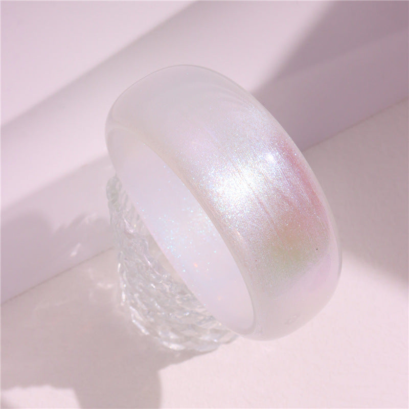 Kalilah Glitter Resin Bangle - White Glitter [3GVH4V5J]