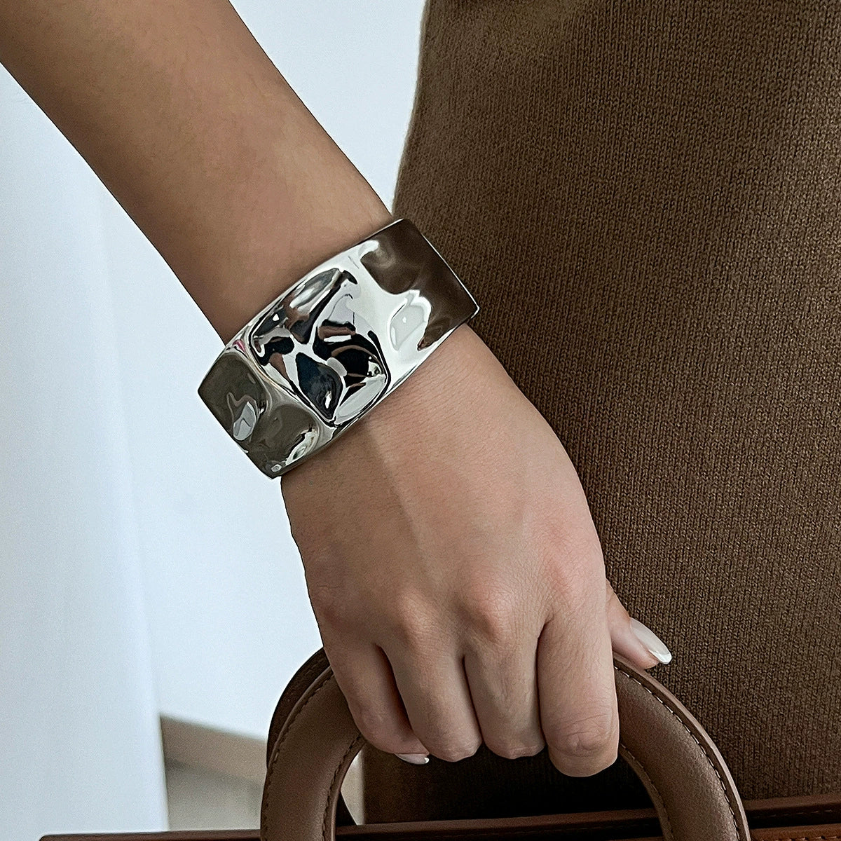 Janylah Liquid Metal Bracelet - Style 05 Silver Bracelet [A7QJPXCO]