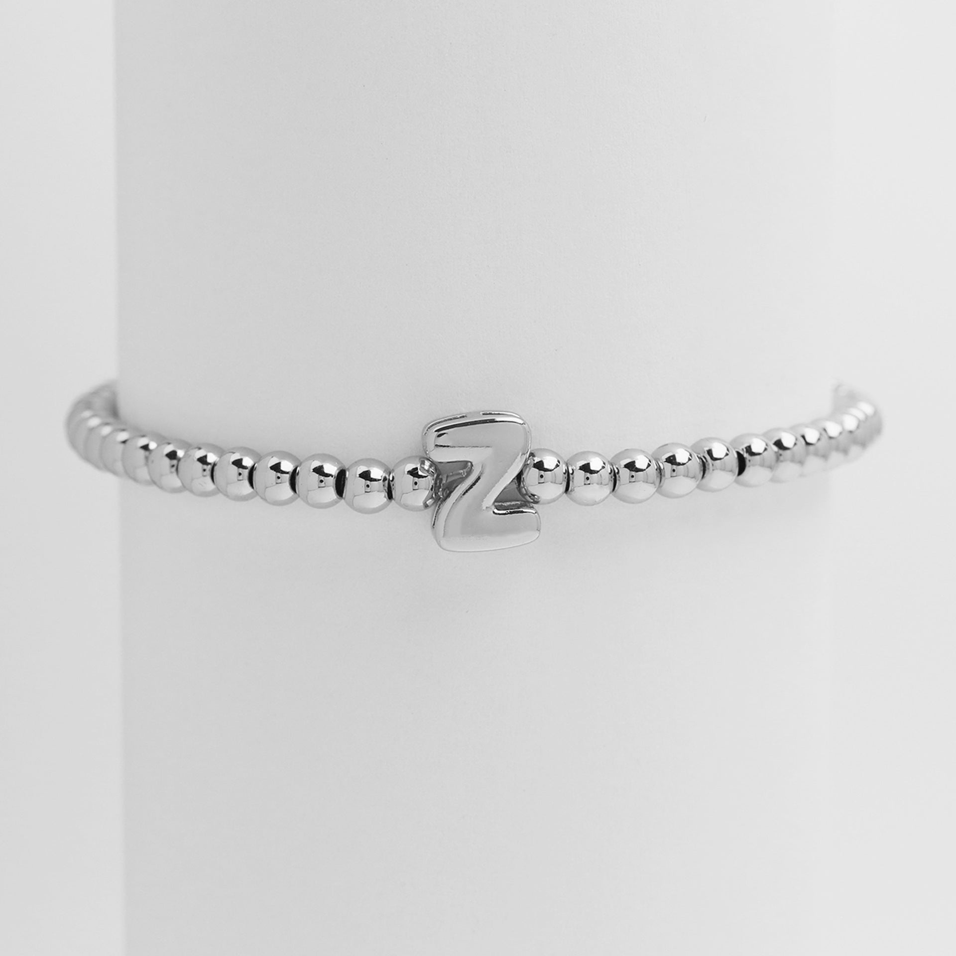 Jorie Polished Letter Bracelet - Silver Z [3FG9KS32]
