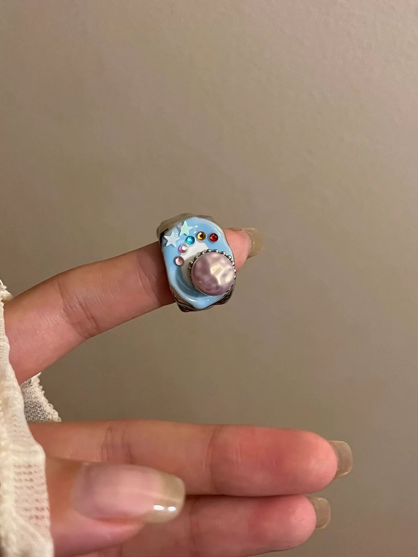 Naveah Enamel Eyeball Ring - Style 2