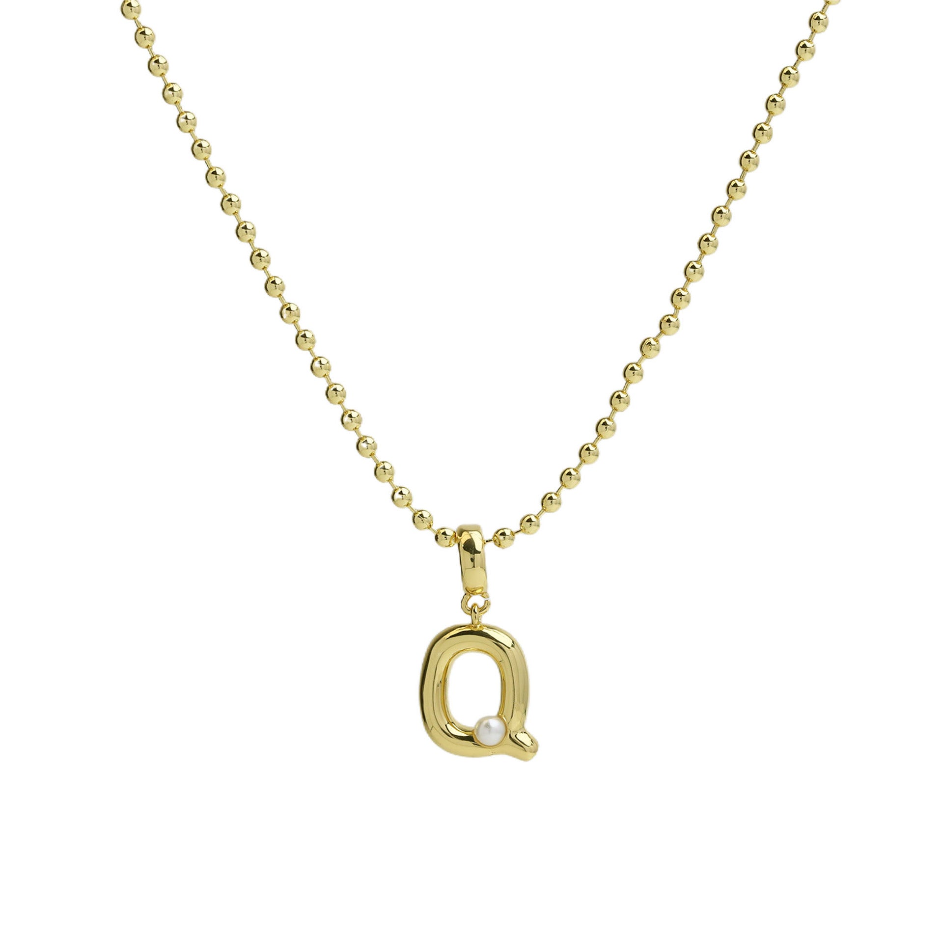 Savvy Bubble Initial Necklace - Letter Q [OXOOOQR4]