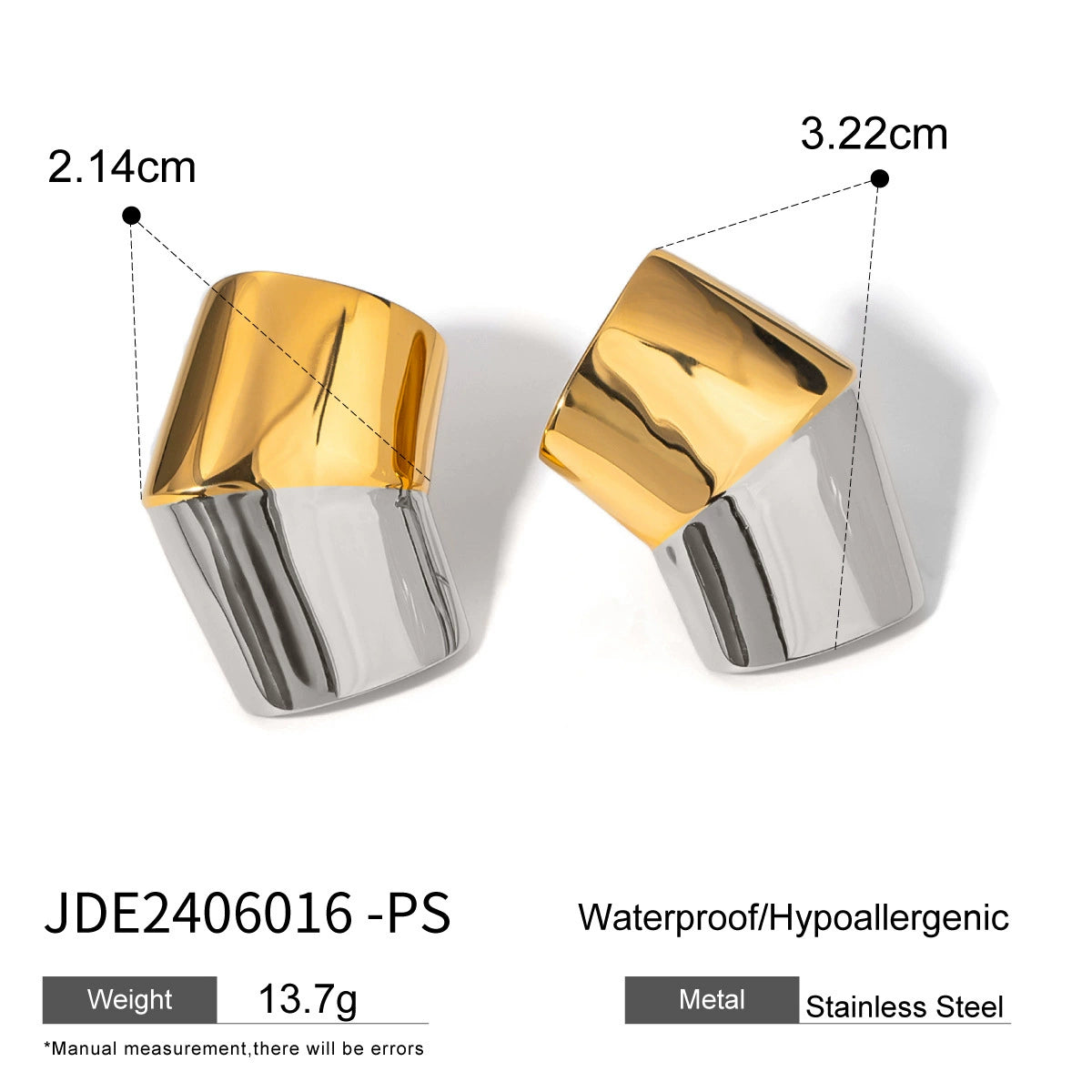 Mai Two-Tone Steel Earrings - JDE2406016-PS [Z958SX60]