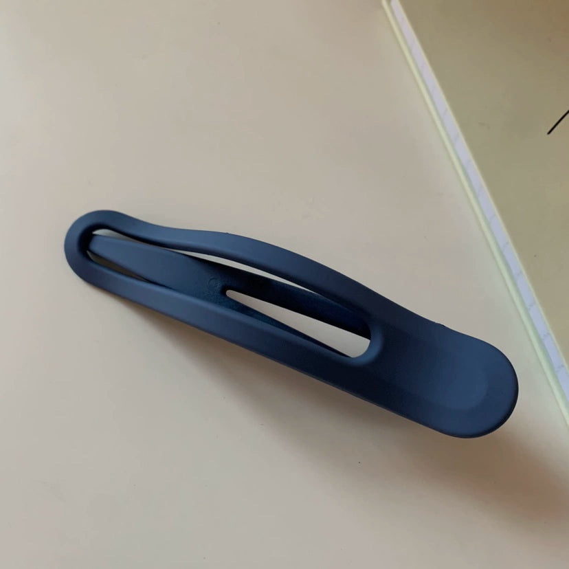 Ronni Frosted Fabric Claw Clip - Dark Blue [2IX85NQM]