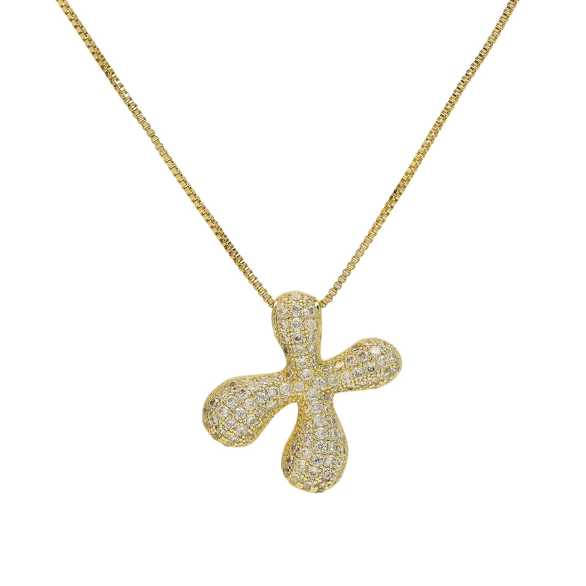 Zaidee Bubble Initial Necklace - Initial X [X1FQE2BD]