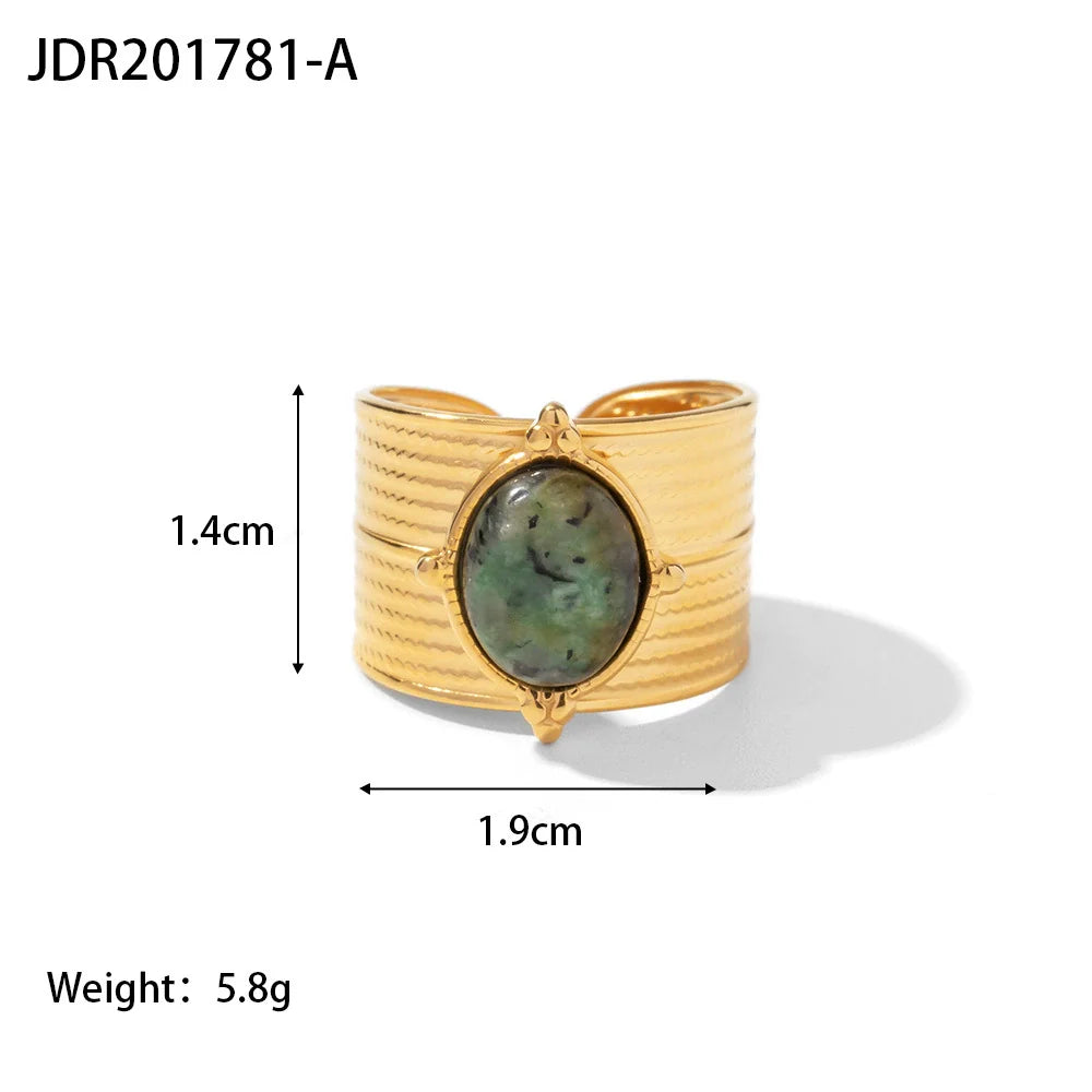 Stephania Bold Tiger Eye Ring - JDR201781-A