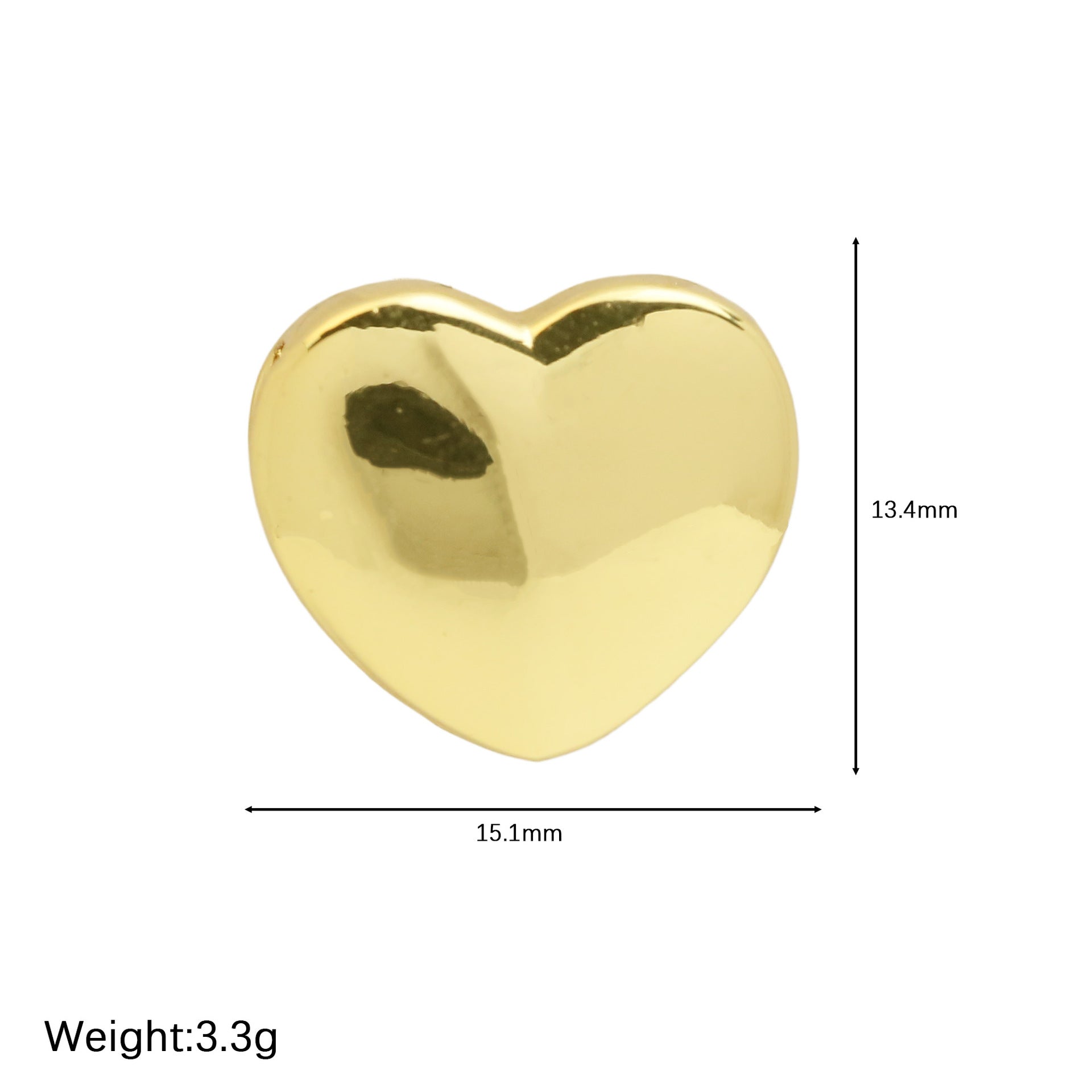 Israa Gold Bubble Letter Bracelet - Heart Charm [U4UCRP63]