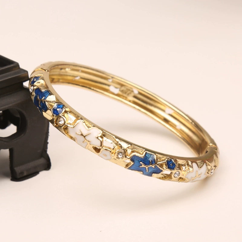 Kattleya Star Enamel Bracelet - Dark Blue [G30DU4GV]