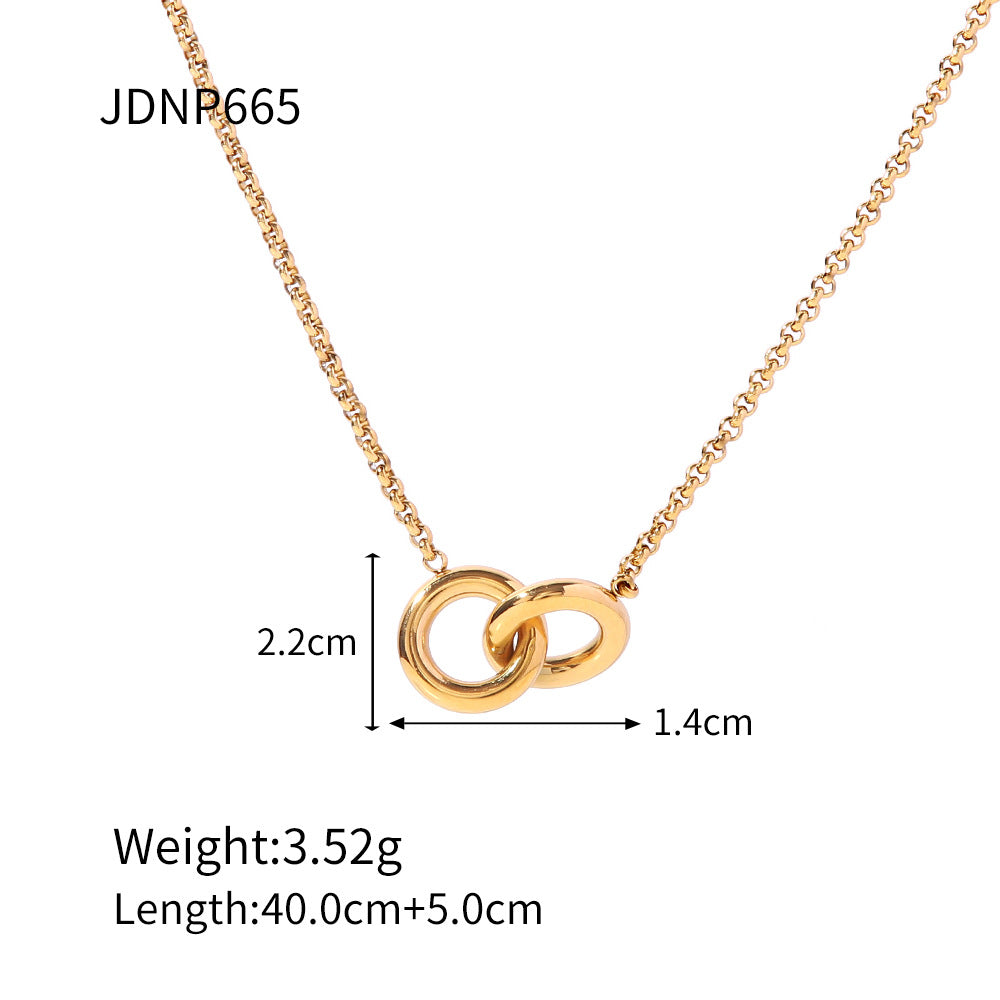 Dania Layered Sun Necklace - JDNP665 [IFJ44H18]