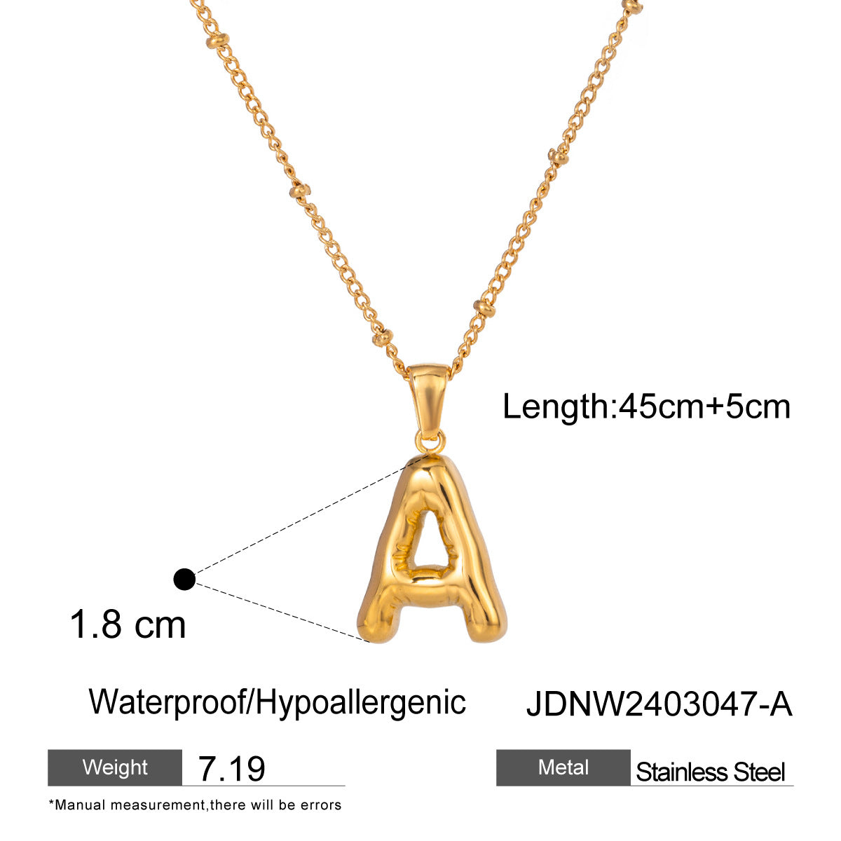 Rayana Initial Letter Necklace - A [ICVXS4JW]