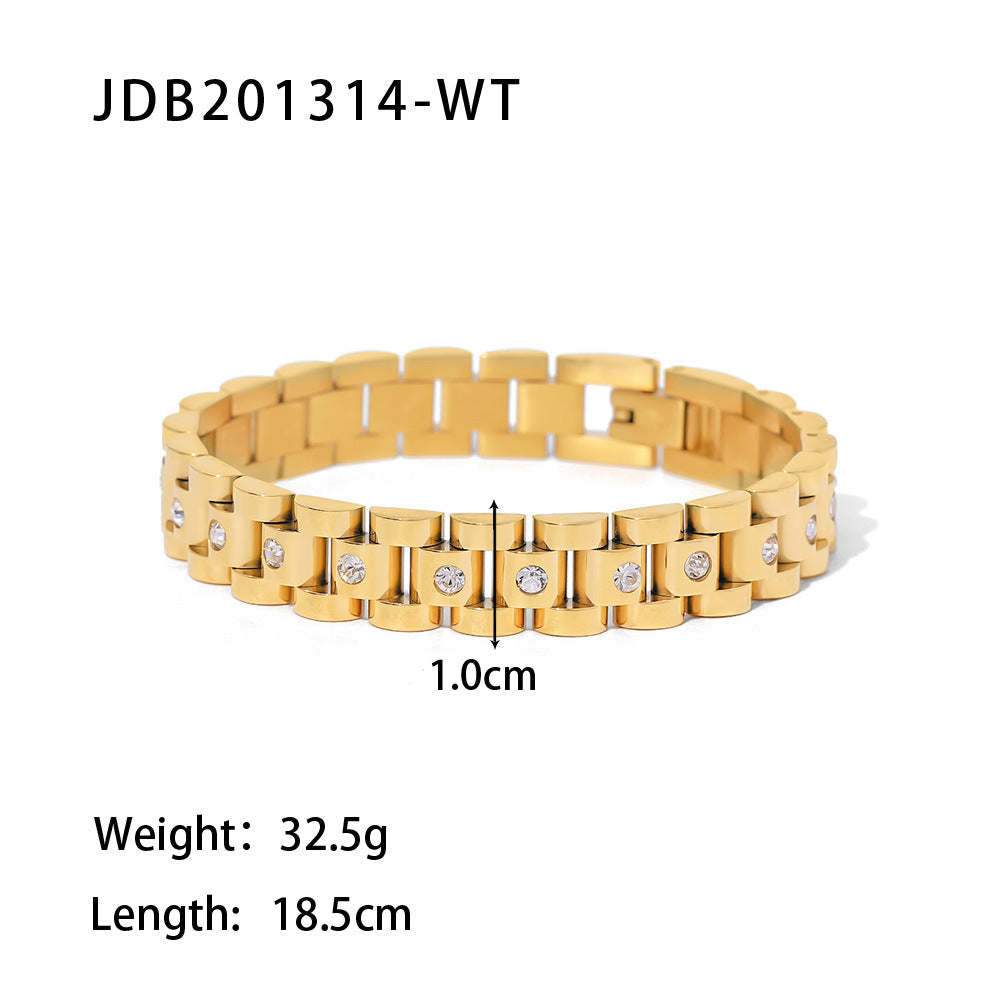 Kassidy Zircon Chain Bracelet - JDB201314-WT [YZ26CHLP]