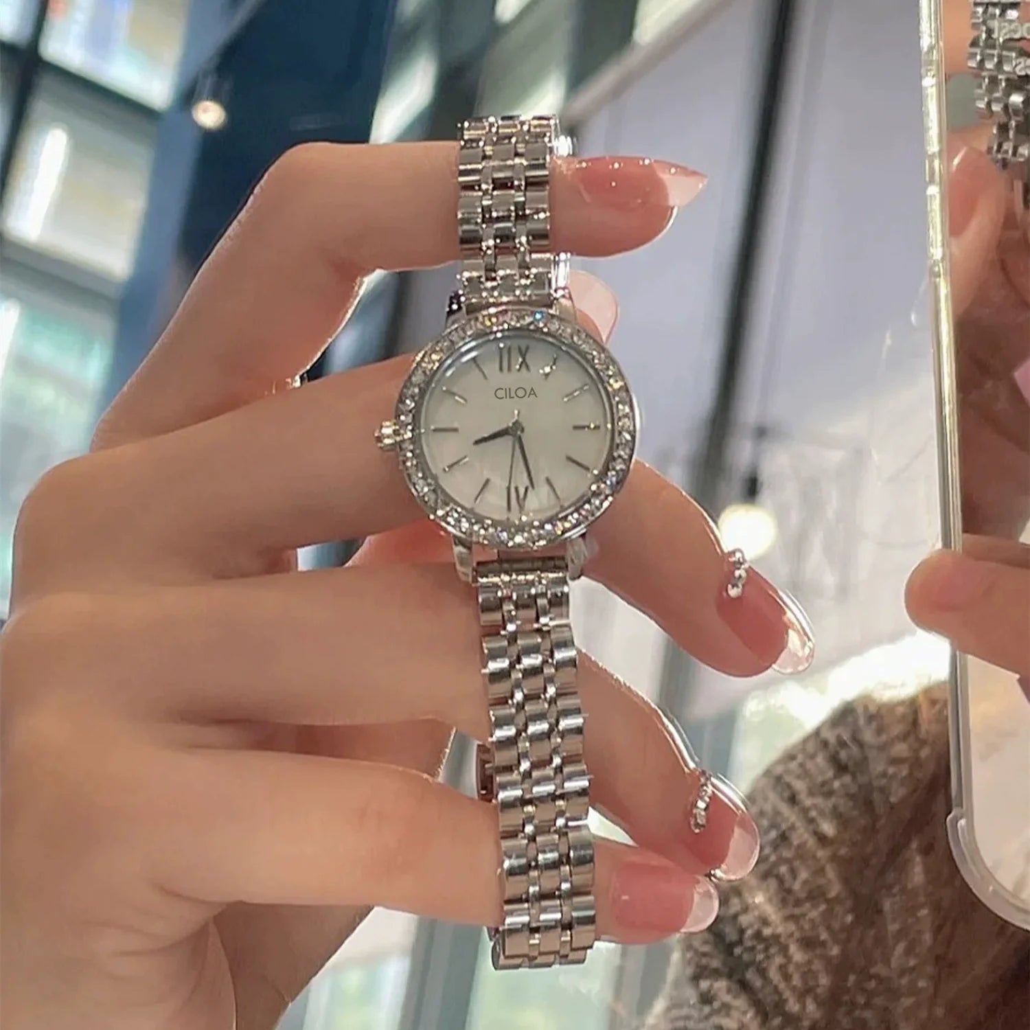 Rylyn Crystal Embellished Watch - Silver