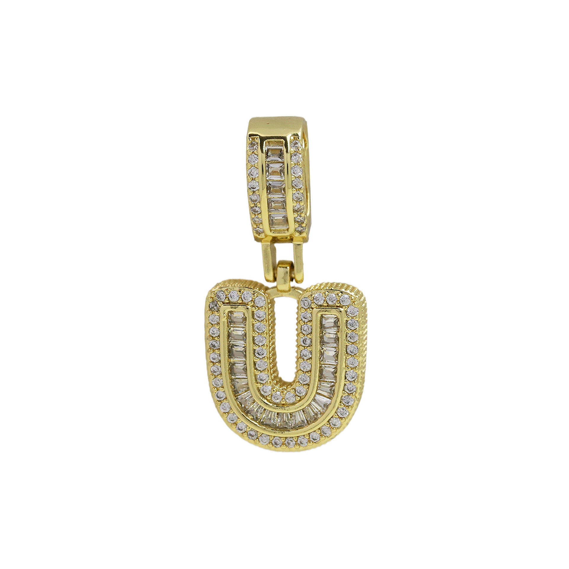 Maida Gold Letter Pendant Necklace - Gold Pendant U [0N9MQ2RR]
