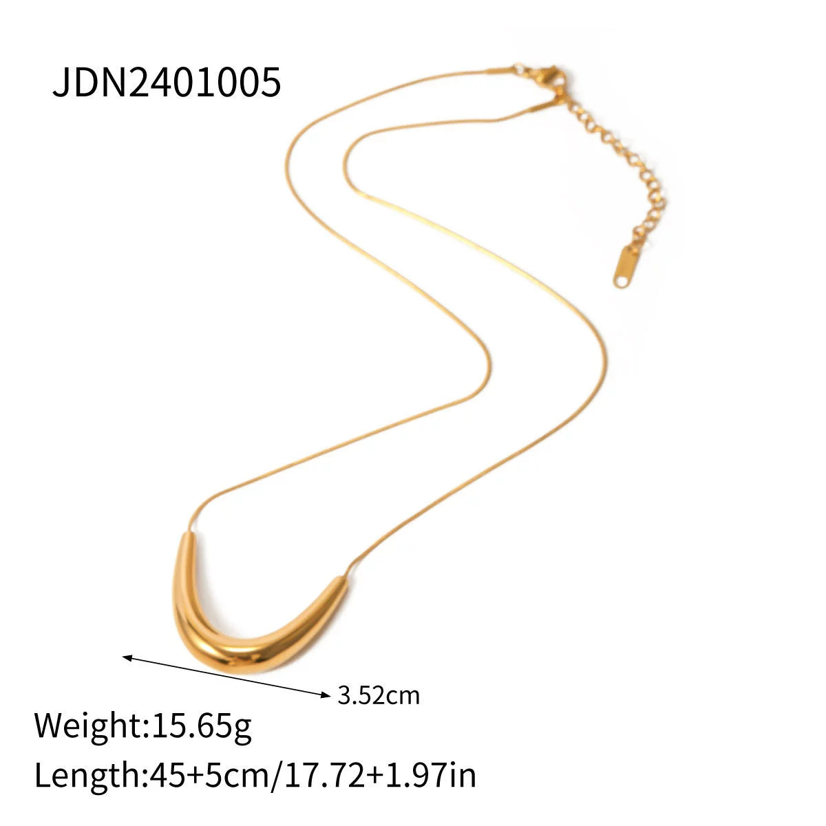 Vienna Dainty Smile Necklace - JDN2401005 [TVZJJTFY]