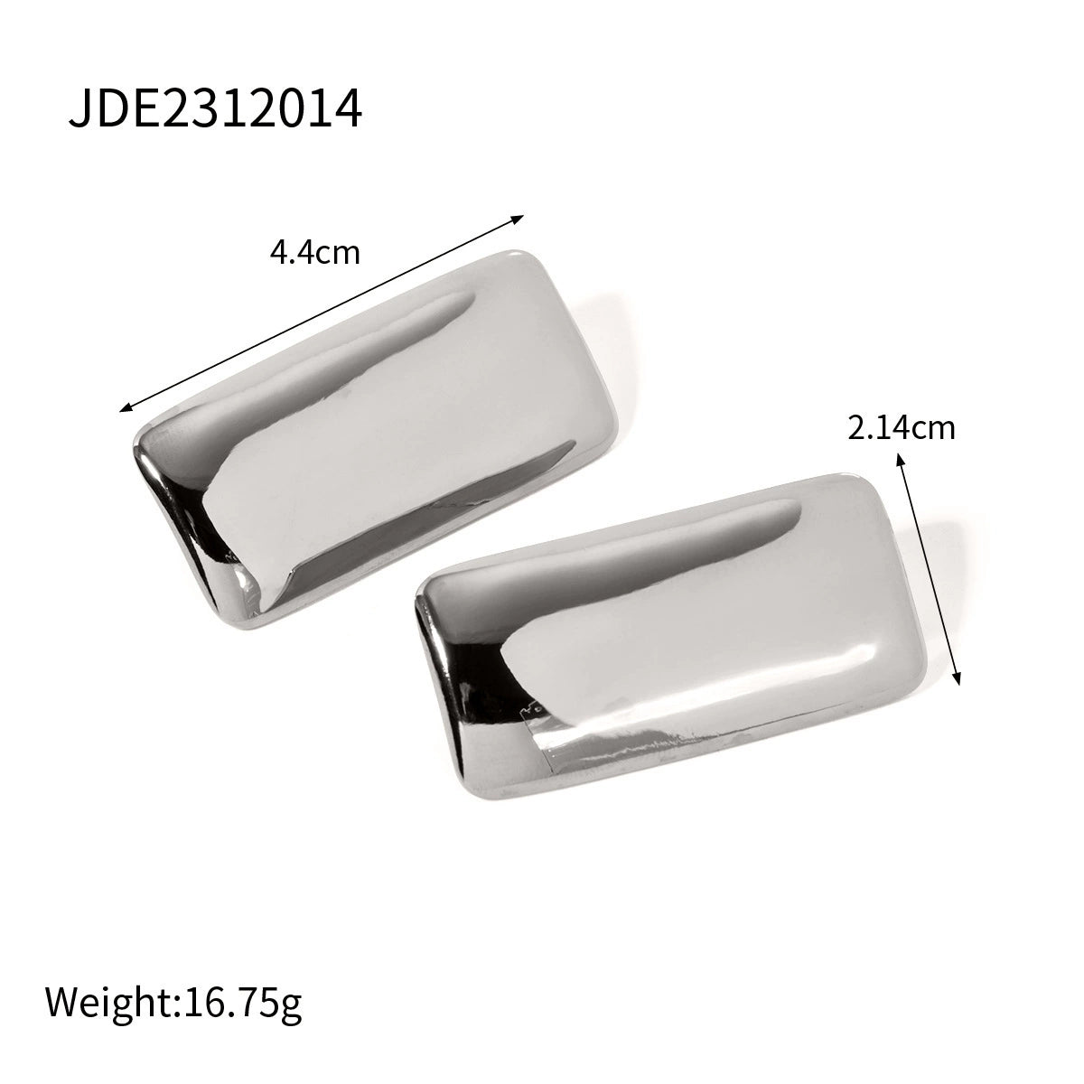 Lanah Sleek Rectangle Earrings - JDE2312014-S [ZIXFDE44]