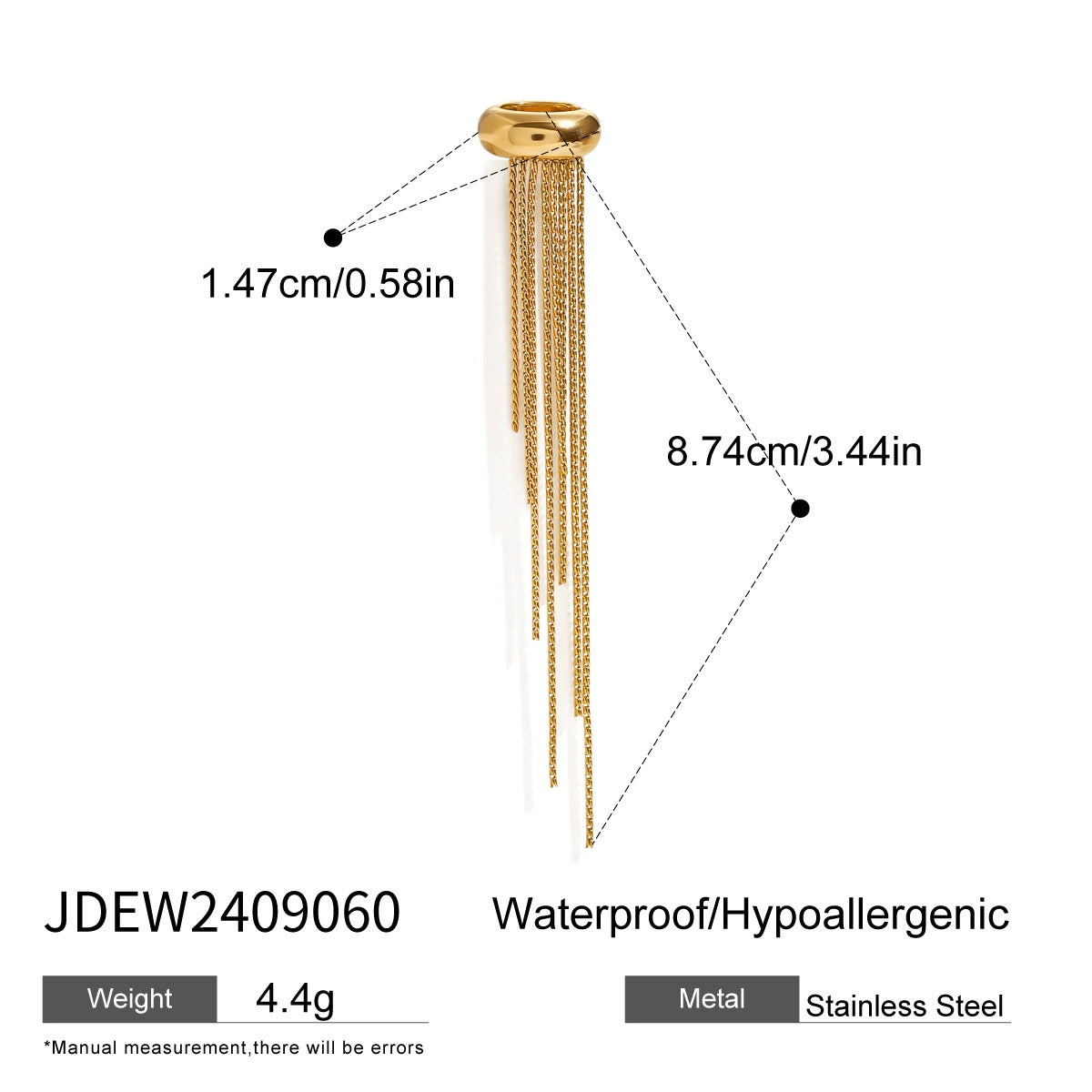 Zahira Tassel Ear Cuff - Single Piece [KE91U2LS]