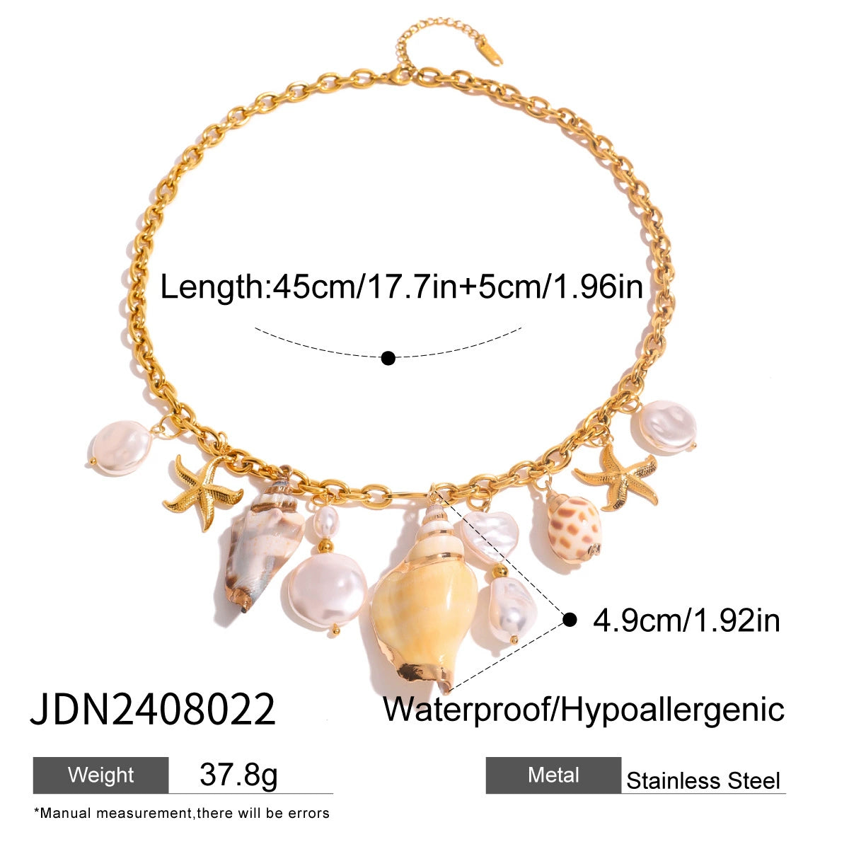 Reaghan Shell Charm Necklace - JDN2408022 [S4GHLY1Q]