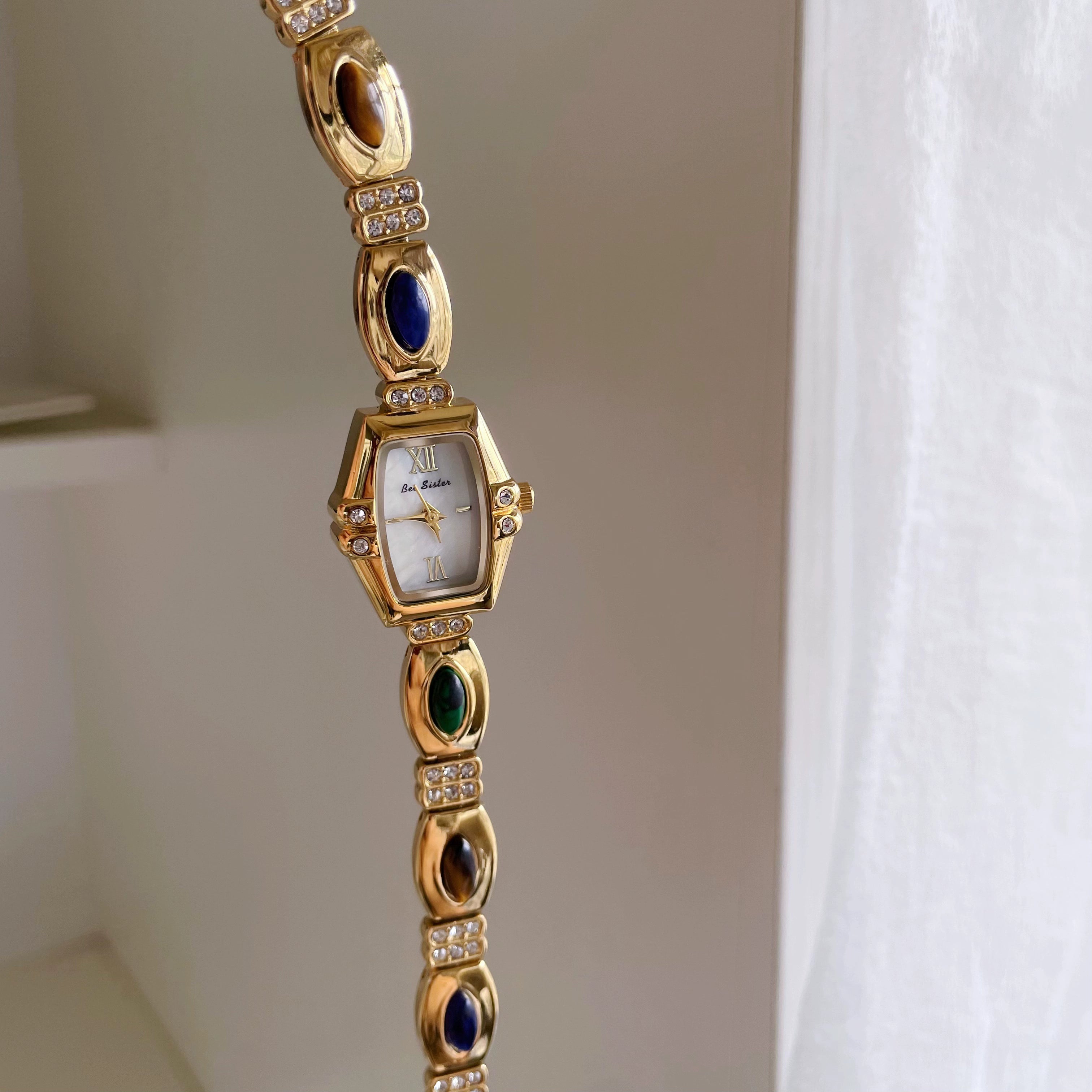 Kerrigan Dainty Gemstone Watch - Colorful Gemstone [F3AAAHE5]