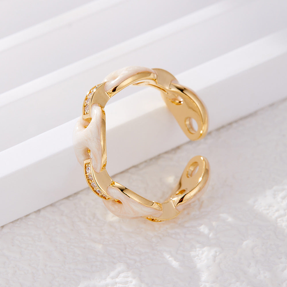 Emelie Enamel Pig Nose Ring - Style 3 [VOQV2OJZ]