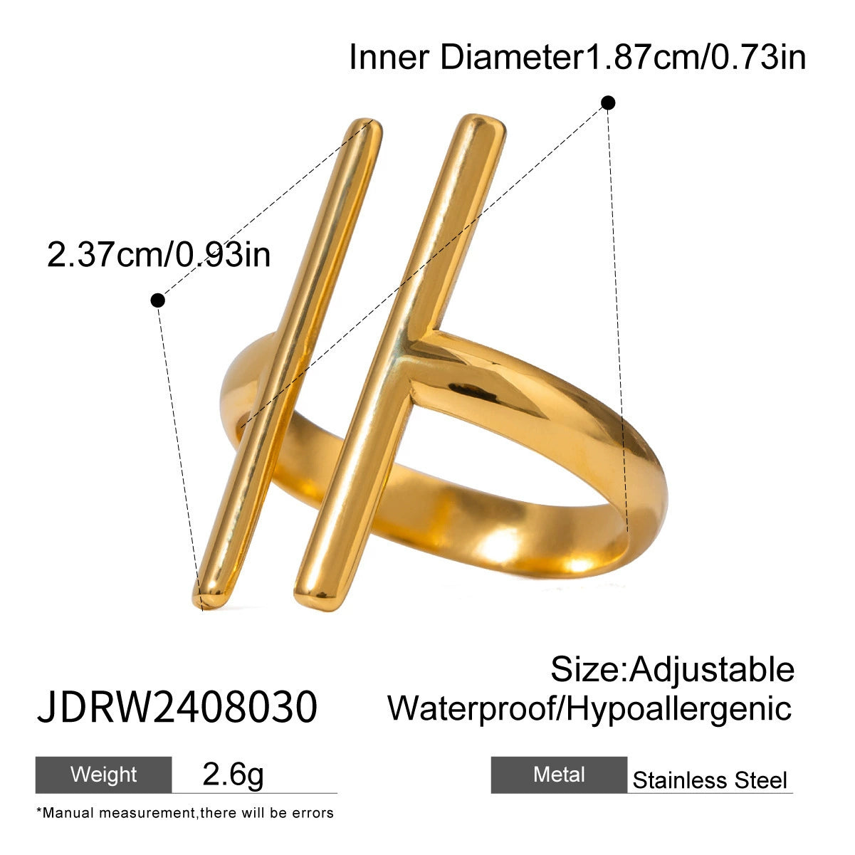 Nayelis Asymmetrical Open Ring - JDRW2408030 [7YG8QA4K]