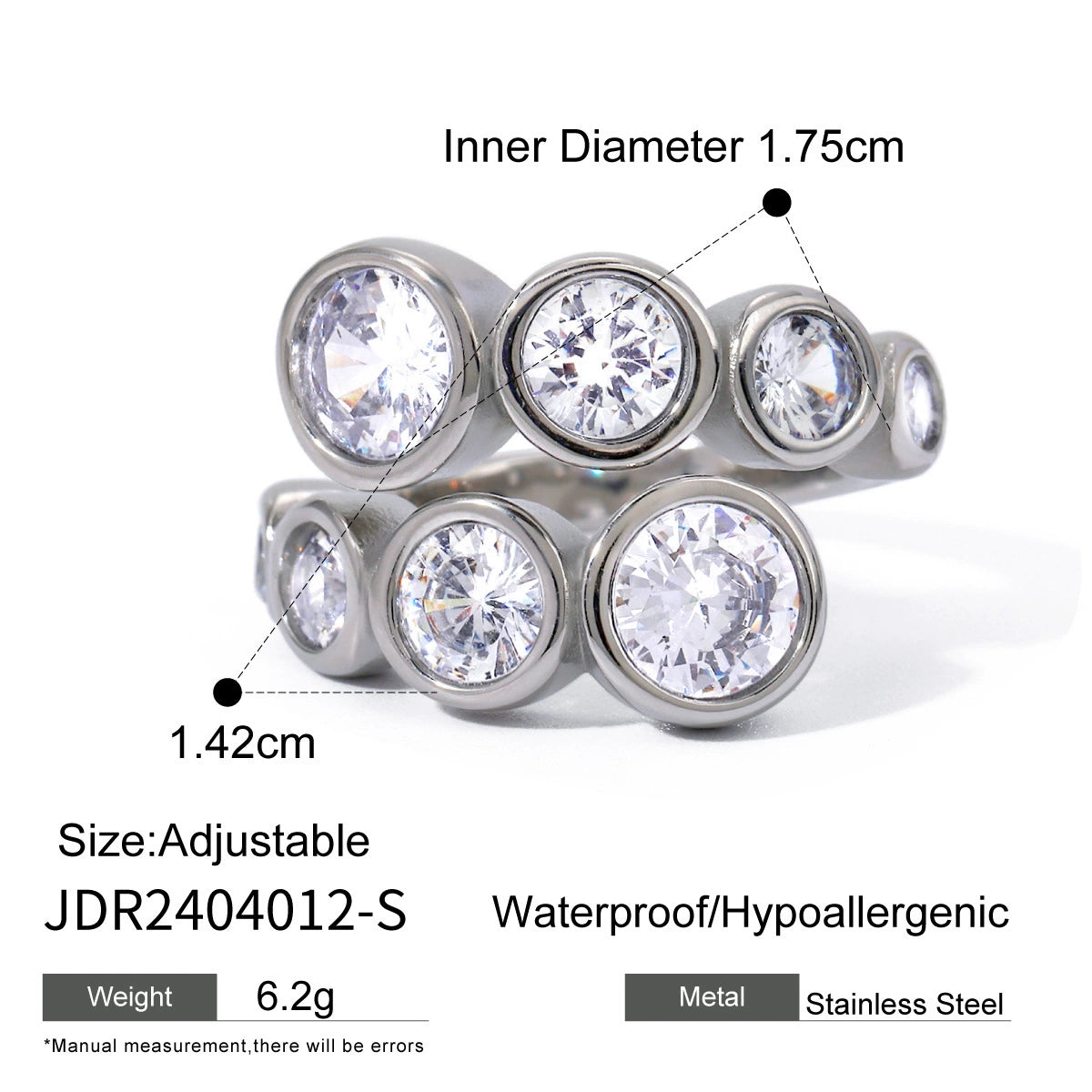 Damari Lustrous Zircon Ring - JDR2404012-S [Q8Q8P876]