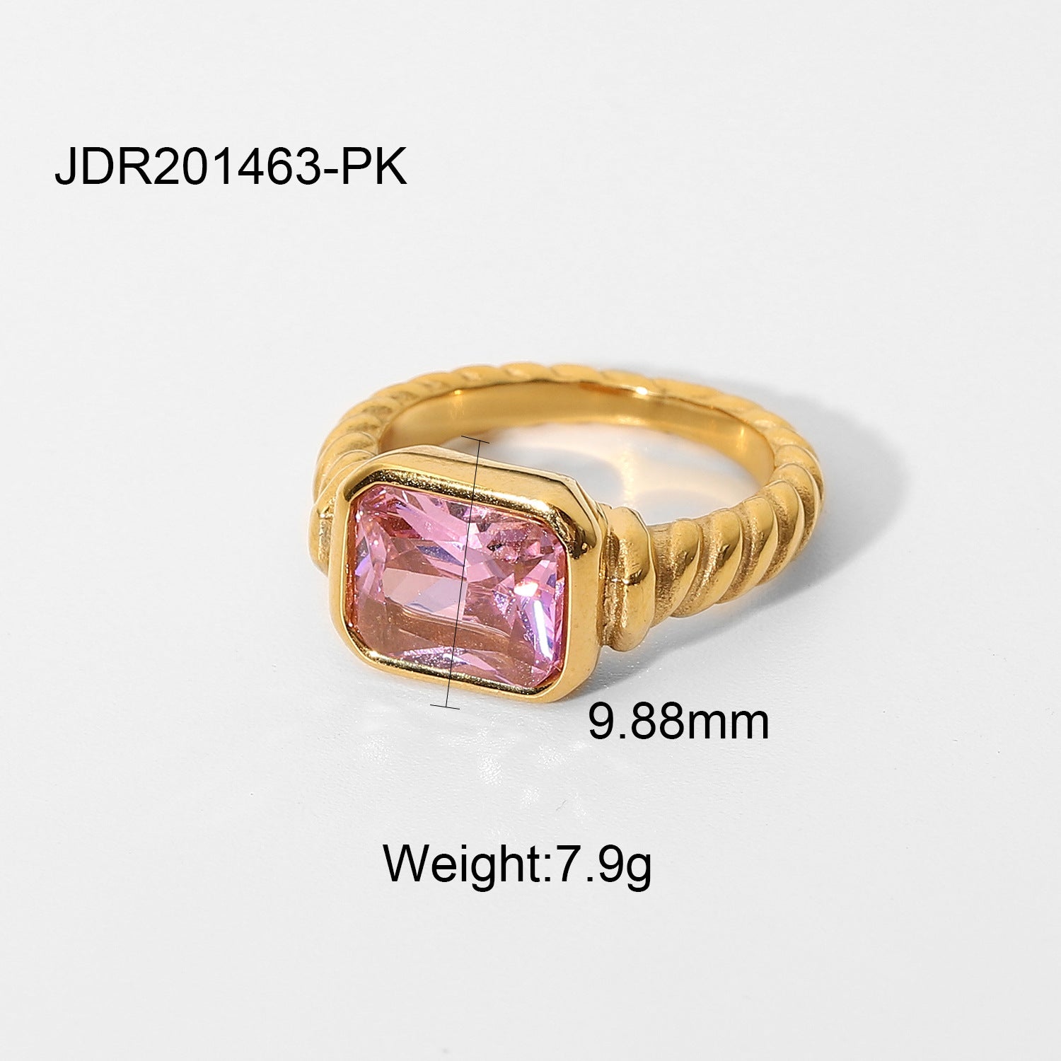 Micaela Zircon Open Ring - JDR201463-PK-6 [H0UOQNJV]