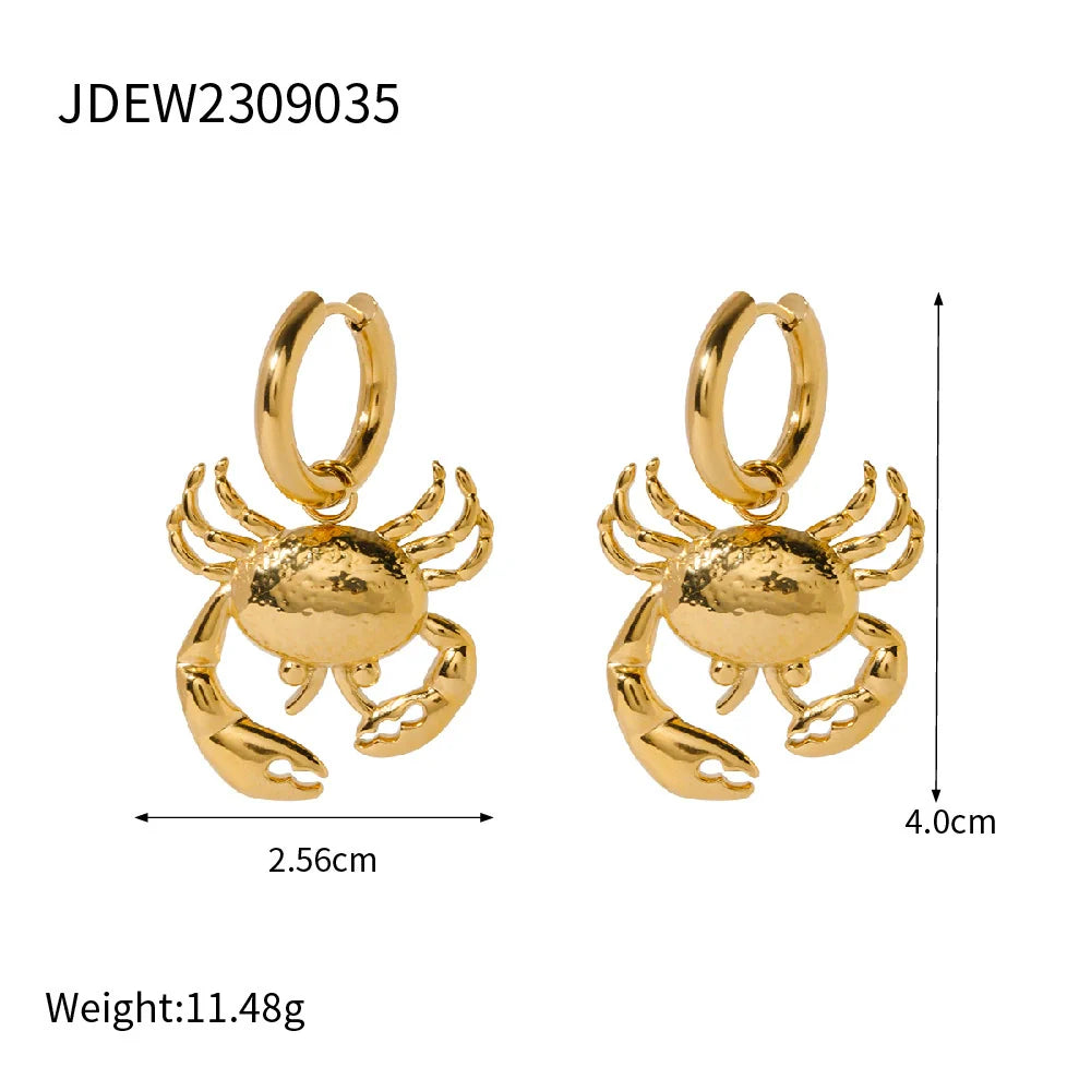 Maloni Crab Pendant Earrings - JDEW2309035
