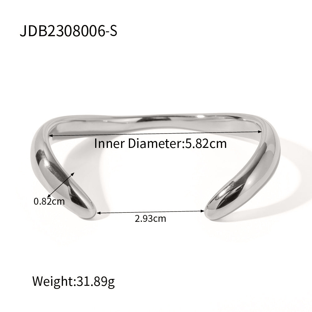 Britney Wavy Pearl Bracelet - JDB2308006-S [7UGHB01V]