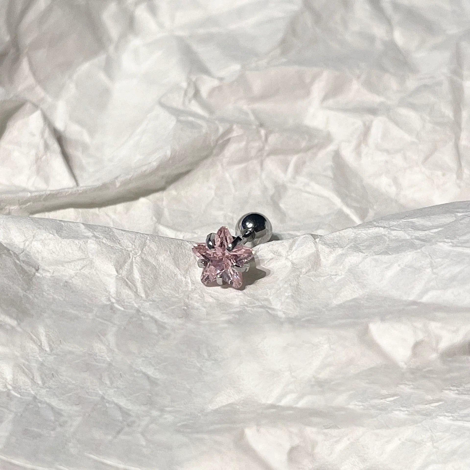 Kamia Celestial Zircon Stud - 6mm Pink Zircon