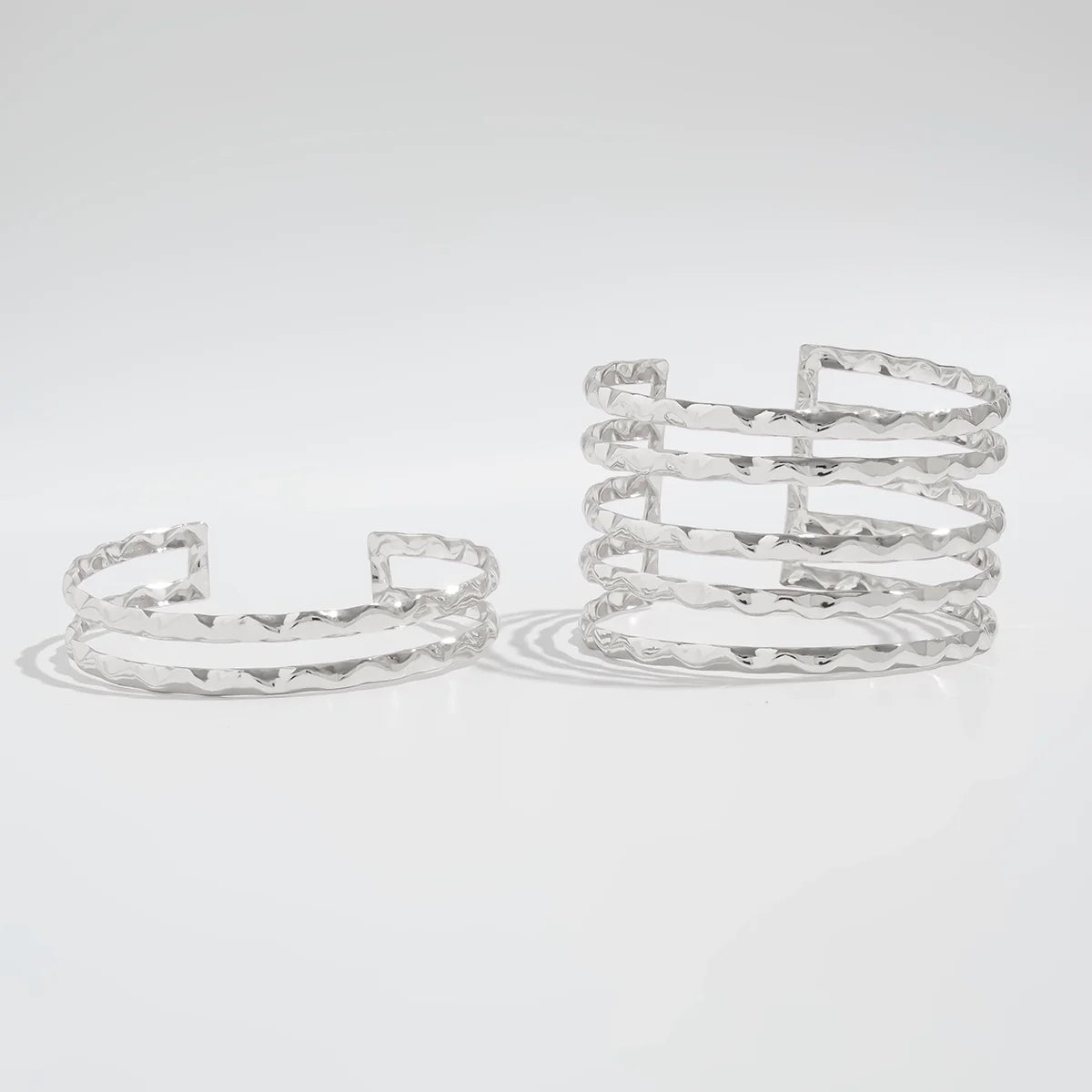 Sailor Wave Arm Cuff Set - Silver
