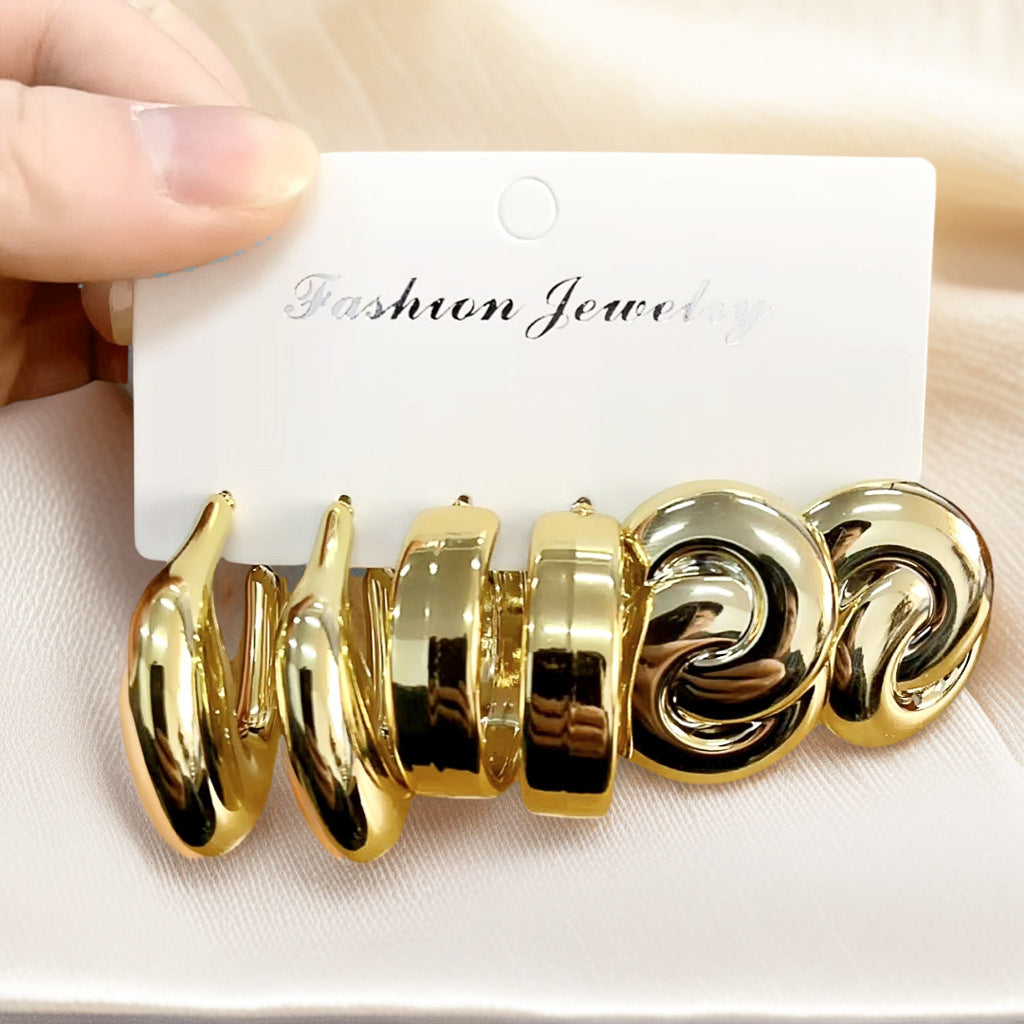 Lareina Geometric Shell Earrings - Color 6 [YFE5K9YZ]
