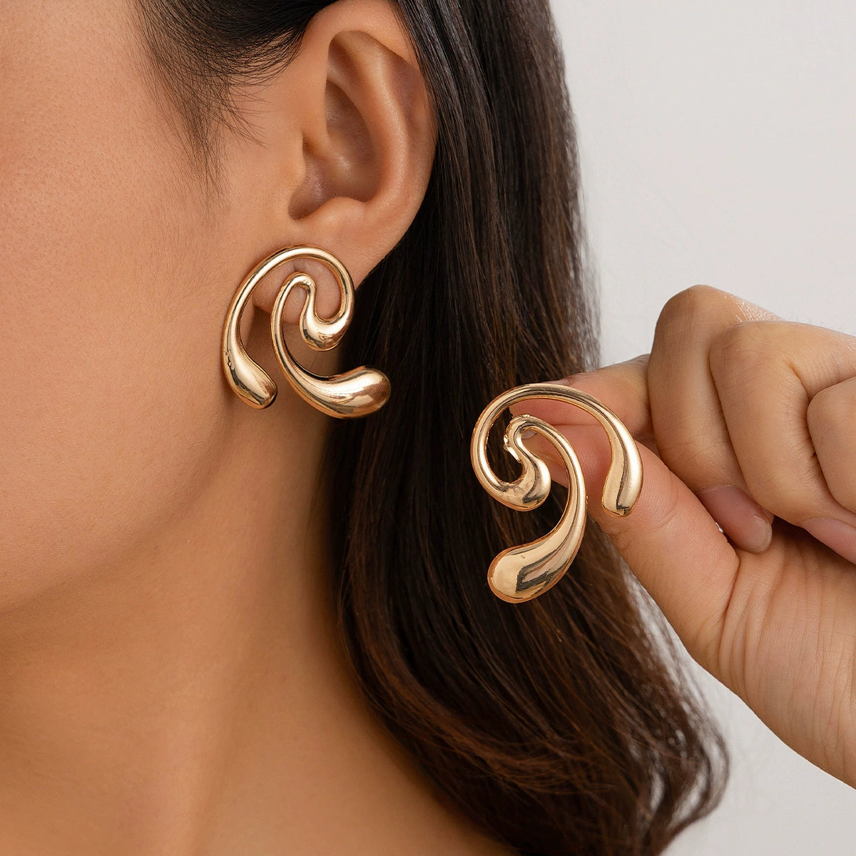 Sonora Glossy Drop Earrings - Style 06 Gold [BBUZU7Z0]
