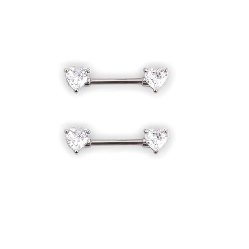 Arianna Heart Zircon Nipple Ring - White [3OAKDUBM]
