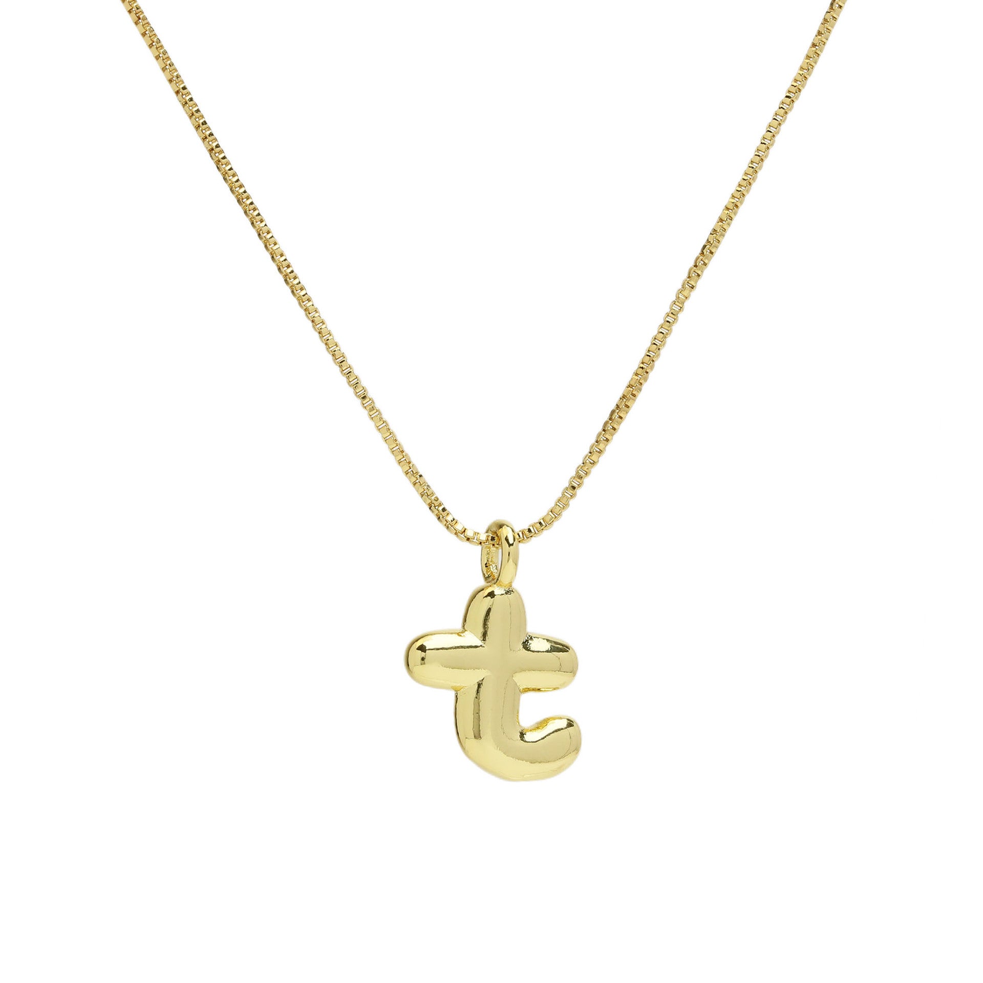 Odalys Gold Initial Pendant - Necklace T [GXR0FS8W]